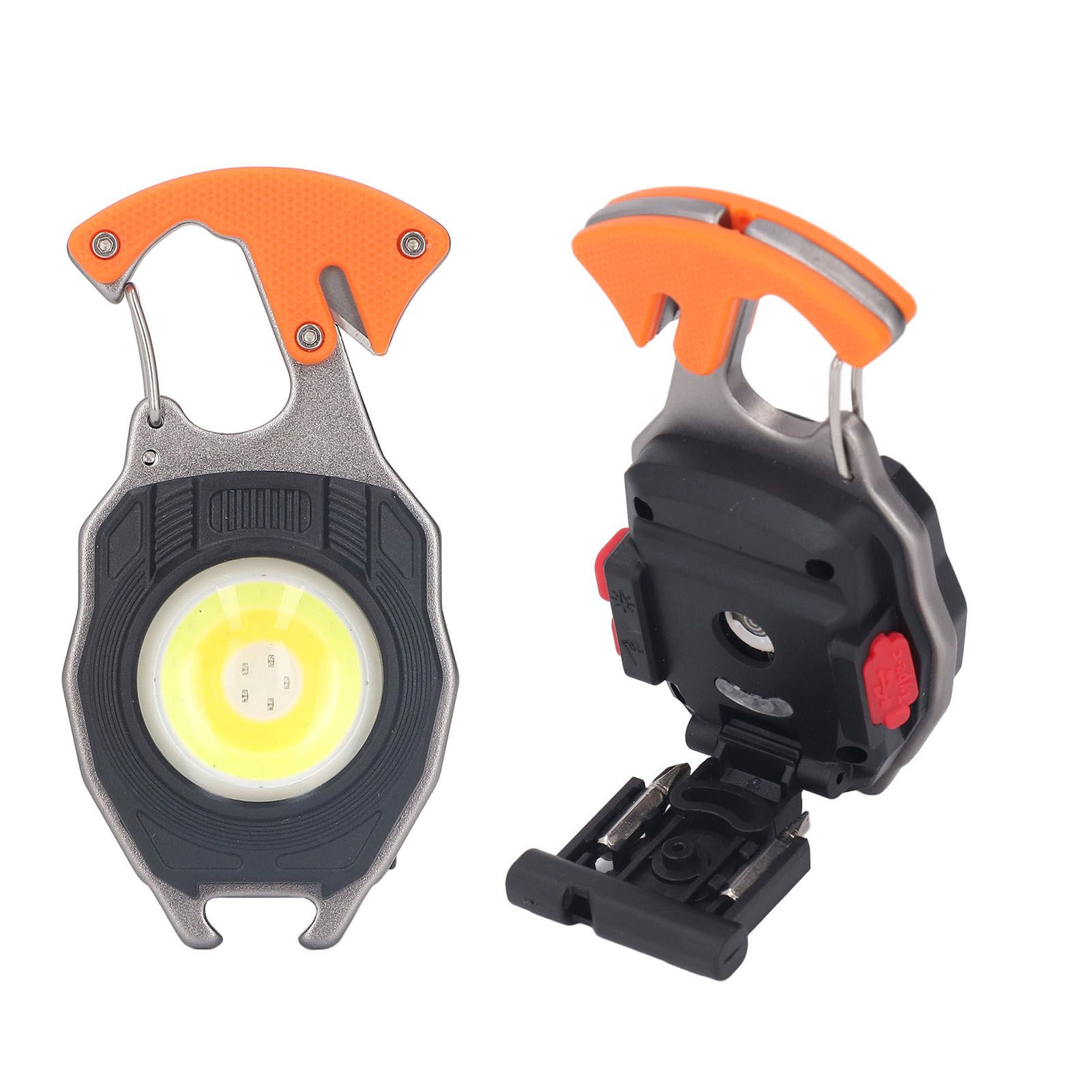 LED Keychain Flashlight Multifunctional Type C Mini Emergency Work Light Pocket Light with Bottle Opener Lighter - Image 7