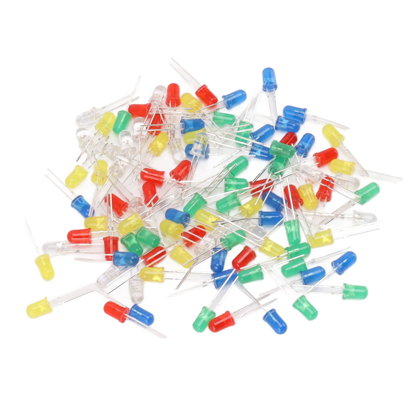 100pcs 5mm LED Diodes Red Green Yellow Blue White Light Emitting Diodes for Appliance DIY Science Project - Image 1