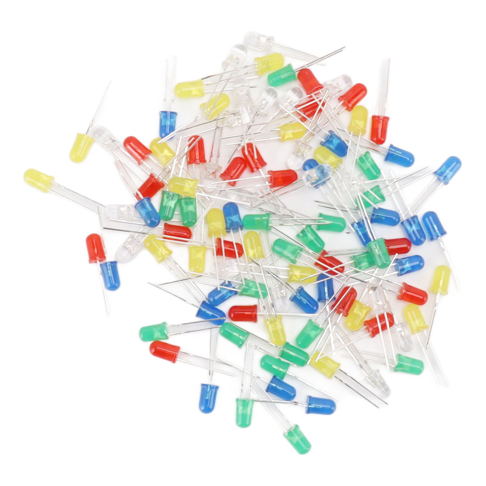 100pcs 5mm LED Diodes Red Green Yellow Blue White Light Emitting Diodes for Appliance DIY Science Project - Image 2