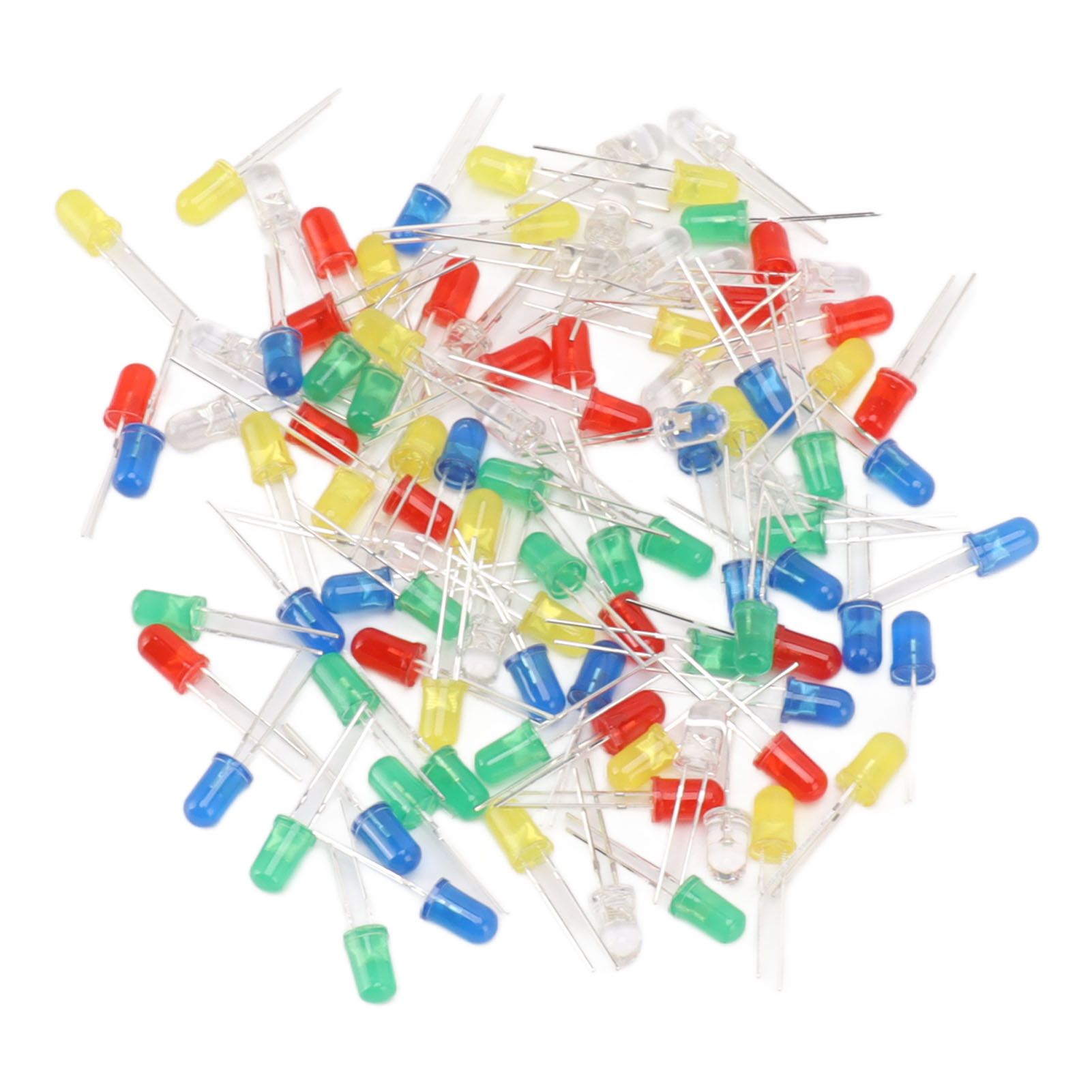 100pcs 5mm LED Diodes Red Green Yellow Blue White Light Emitting Diodes for Appliance DIY Science Project - Image 3