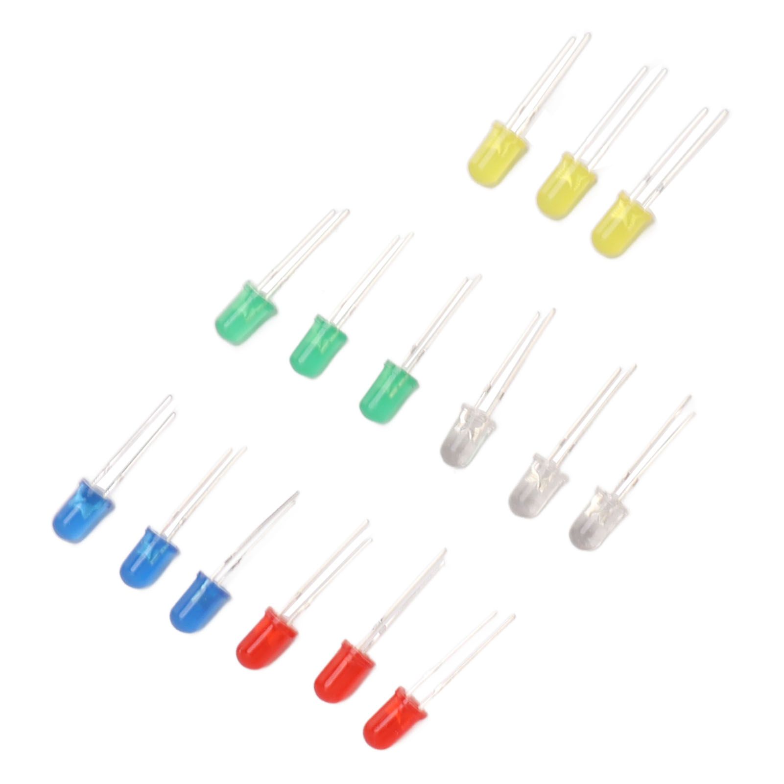 100pcs 5mm LED Diodes Red Green Yellow Blue White Light Emitting Diodes for Appliance DIY Science Project - Image 4
