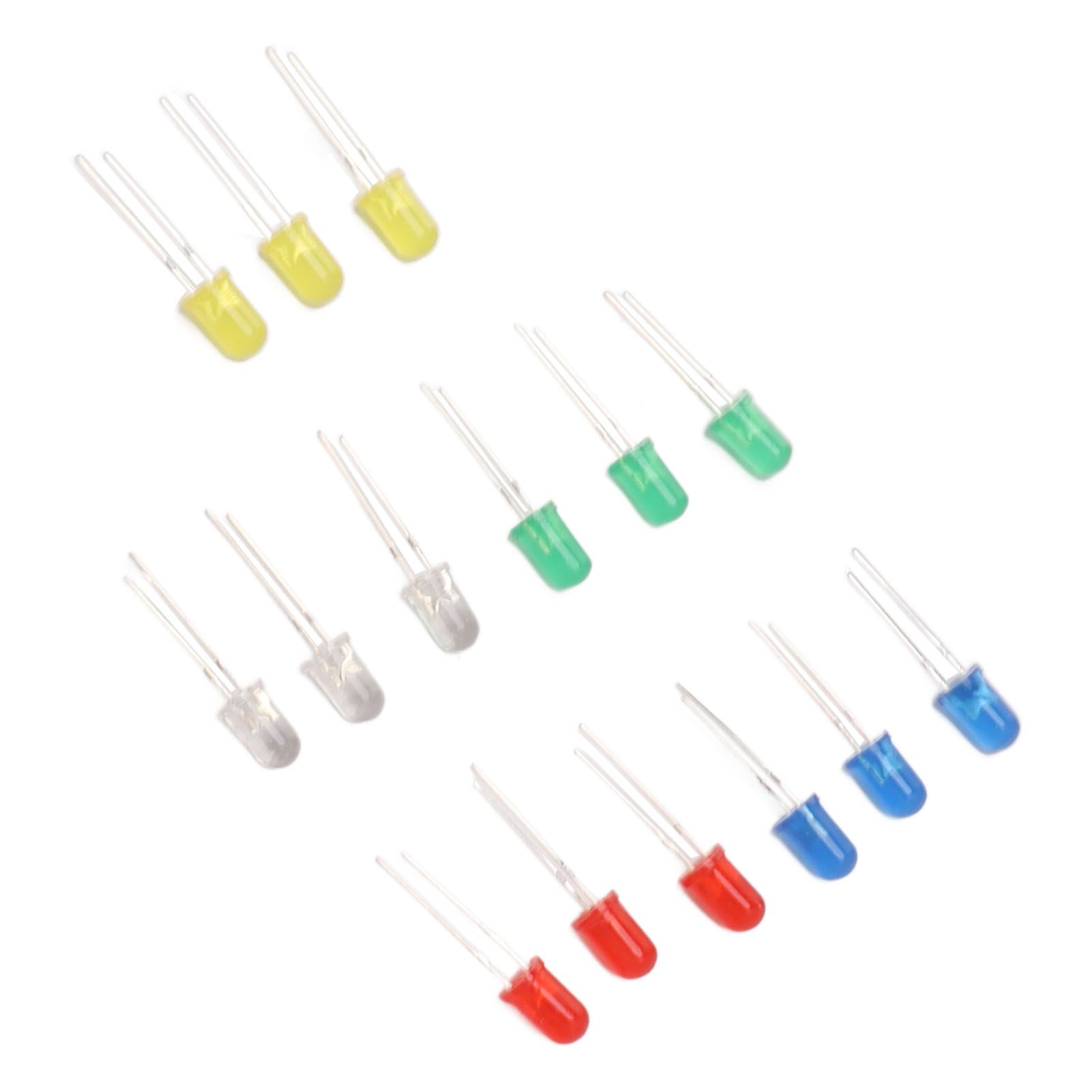 100pcs 5mm LED Diodes Red Green Yellow Blue White Light Emitting Diodes for Appliance DIY Science Project - Image 5
