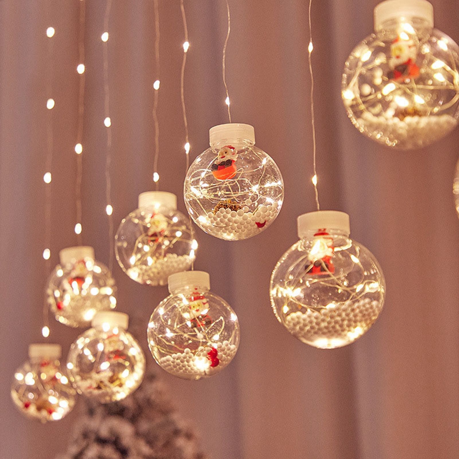 Globe String Lights Santa Style Powered Safe PVC Christmas String Lights for Home Cafe Party - Image 6