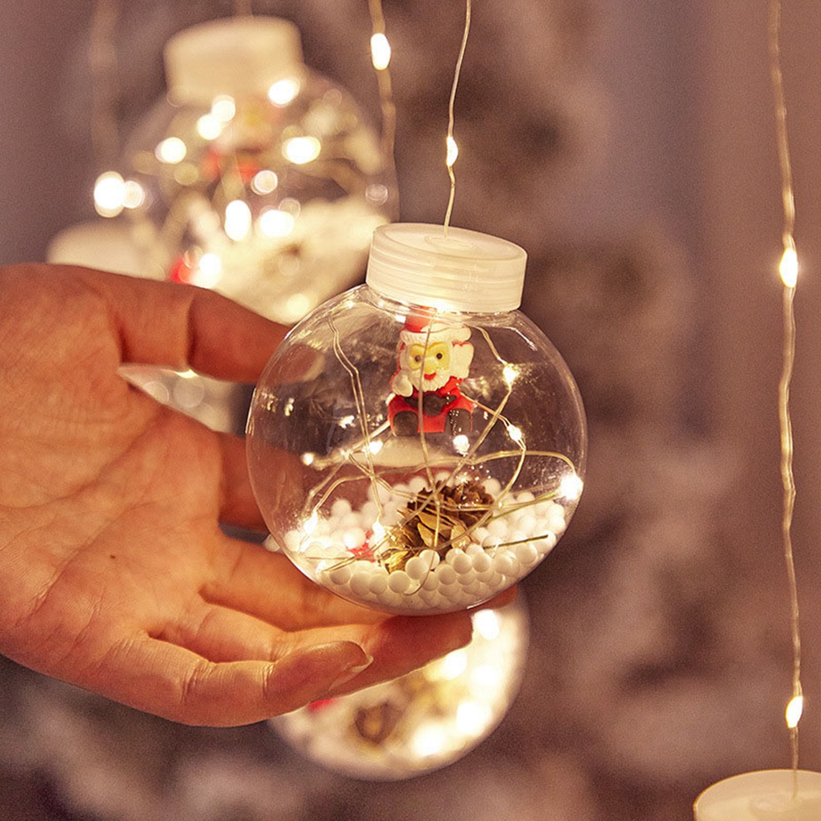 Globe String Lights Santa Style Powered Safe PVC Christmas String Lights for Home Cafe Party - Image 7