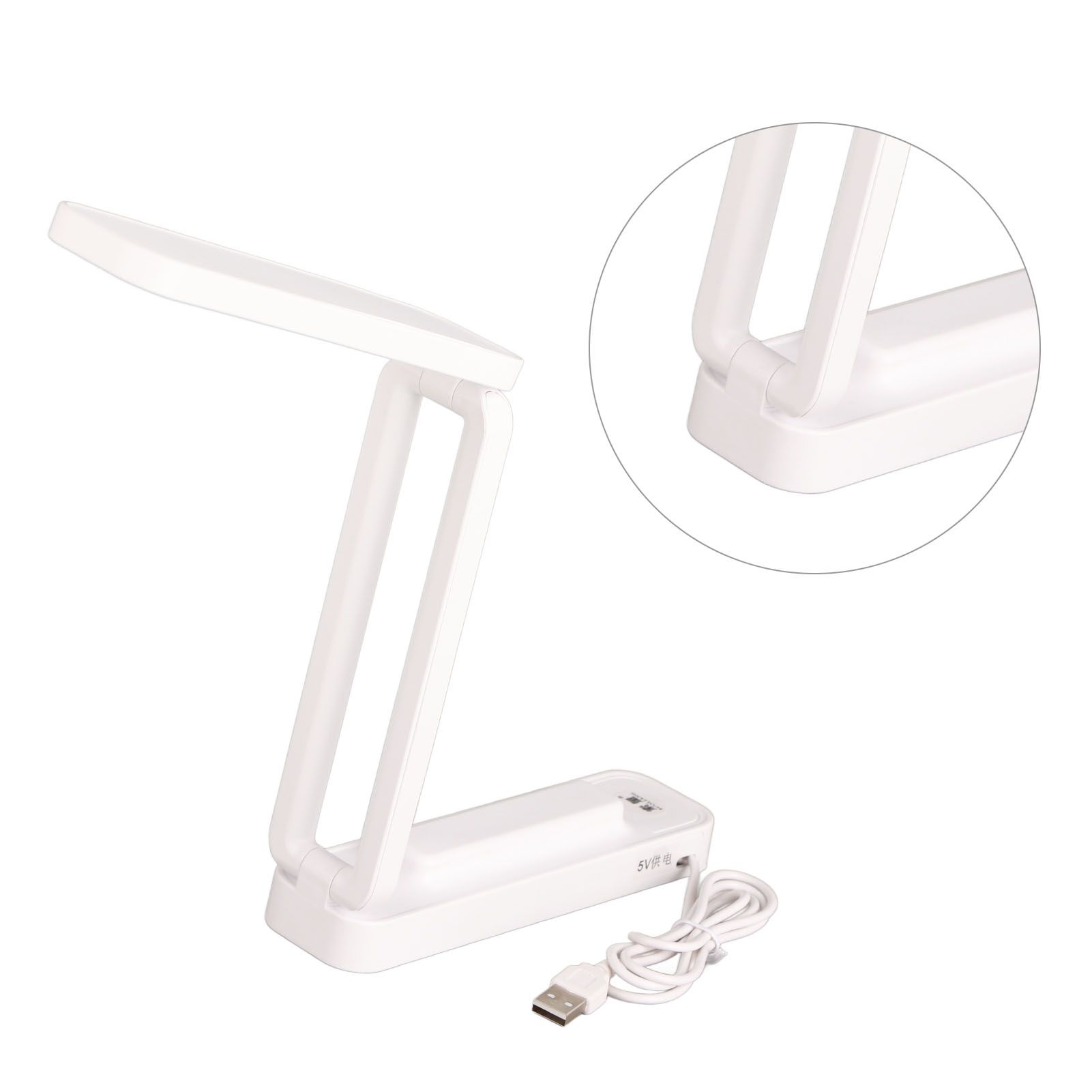 Desk Lamp Foldable Portable Plug in Soft Light Table Lamp for Office Home - Image 2