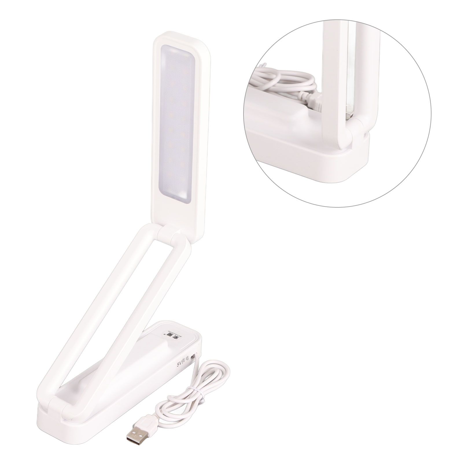 Desk Lamp Foldable Portable Plug in Soft Light Table Lamp for Office Home - Image 3