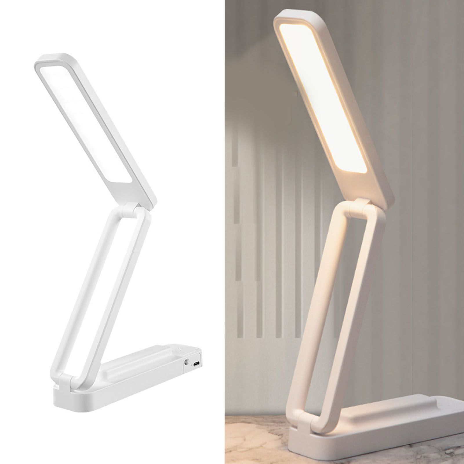 Desk Lamp Foldable Portable 3 Color Temperature Touch Dimming Function Remote Control Table Lamp for Office 947 White Rechargeable Models 2000 MAh - Image 5