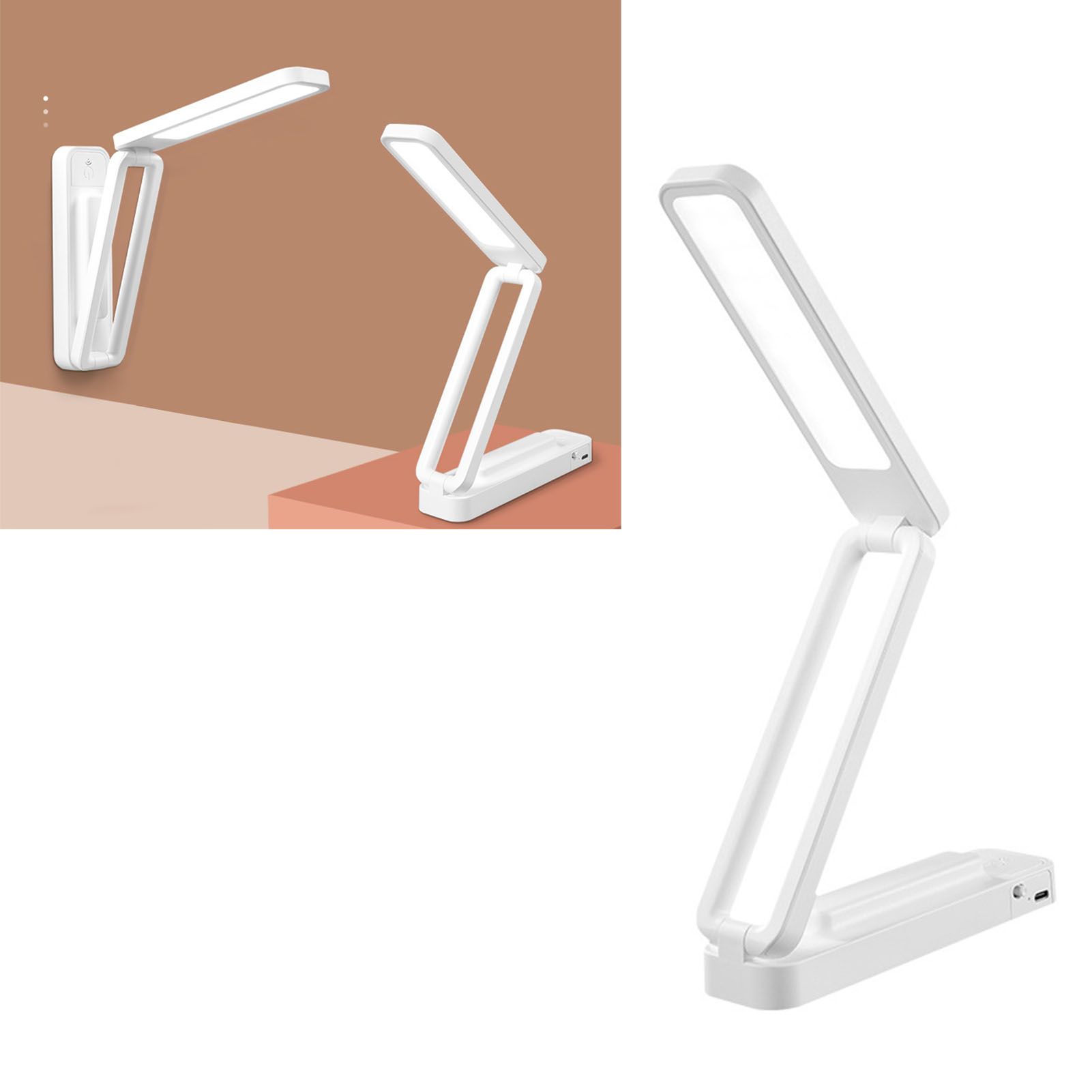 Desk Lamp Foldable Portable 3 Color Temperature Touch Dimming Function Remote Control Table Lamp for Office 947 White Rechargeable Models 2000 MAh - Image 6