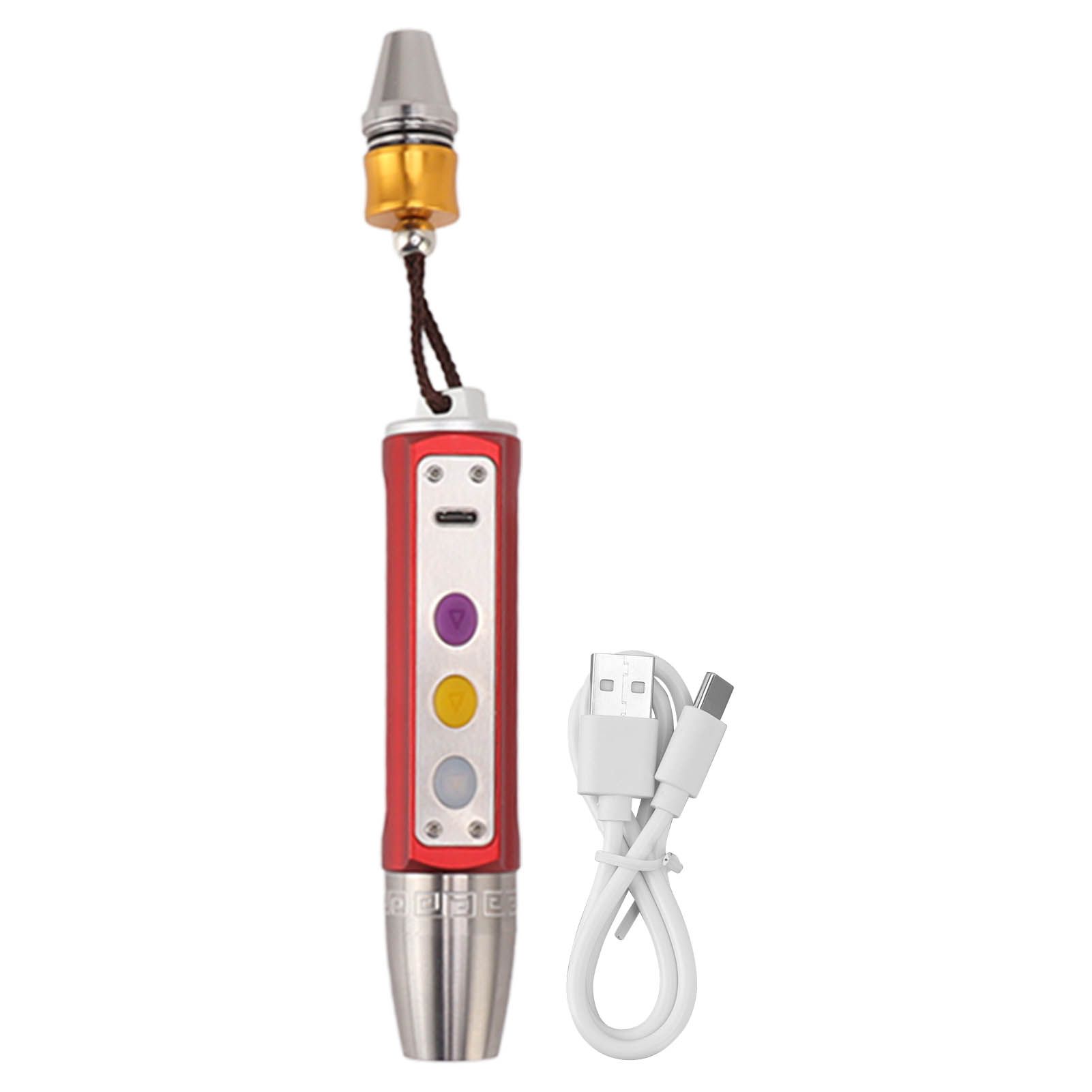 Jade Appraisal Light 3 Light Source Stepless Dimming LED Jade Identification Flashlight for Jewelry Red - Image 1