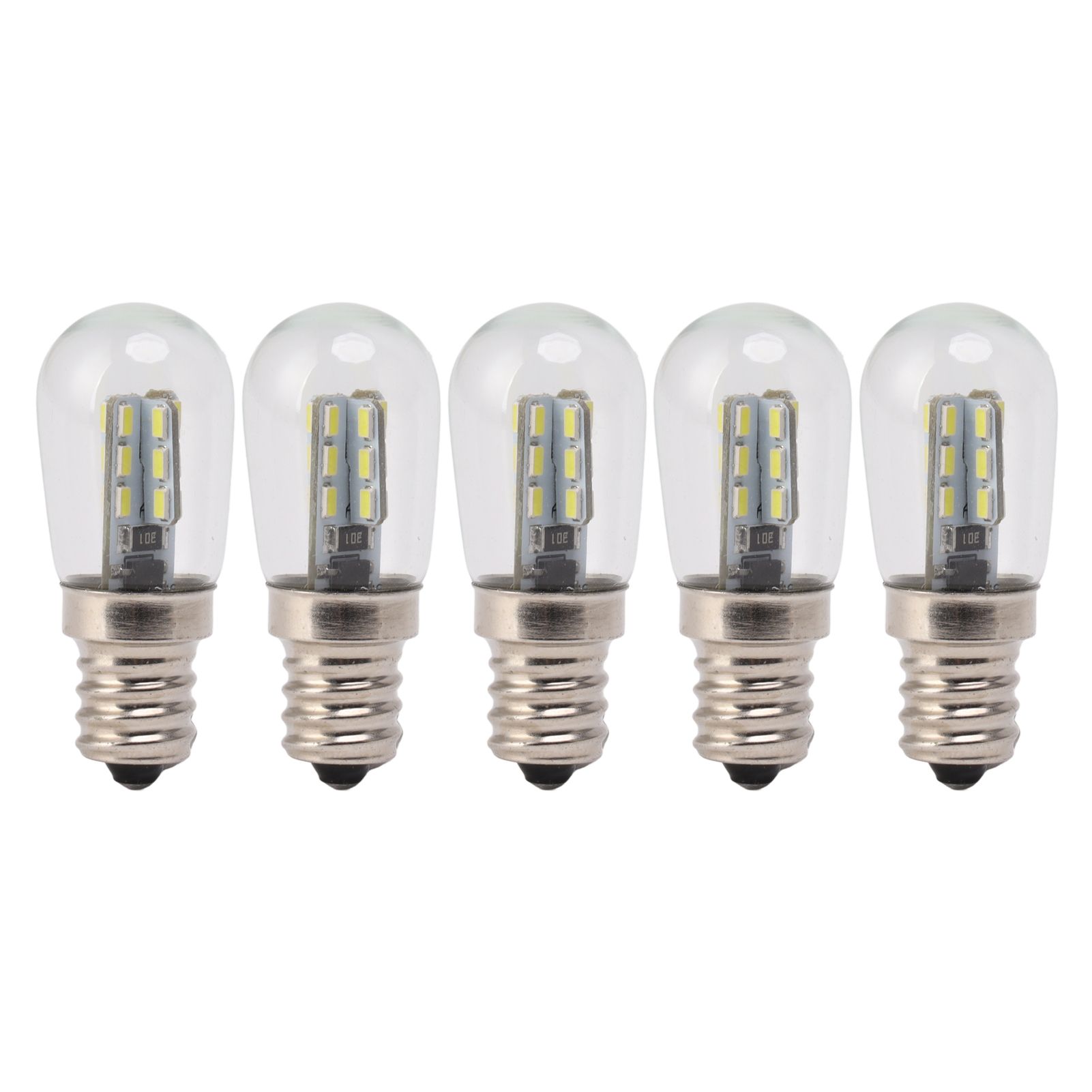5Pcs E12 LED Bulb High Brightness 120V Fridge Lamp Bulb with 24pcs Bead for Refrigerator White Light - Image 1
