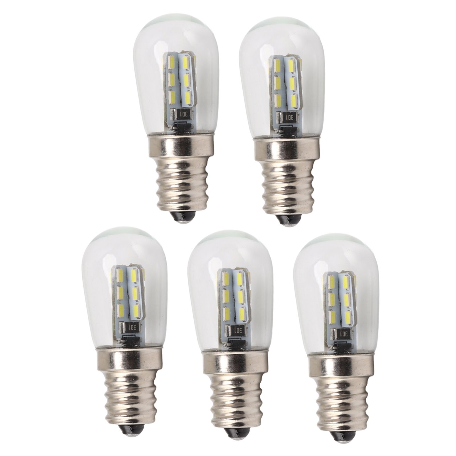 5Pcs E12 LED Bulb High Brightness 120V Fridge Lamp Bulb with 24pcs Bead for Refrigerator White Light - Image 2
