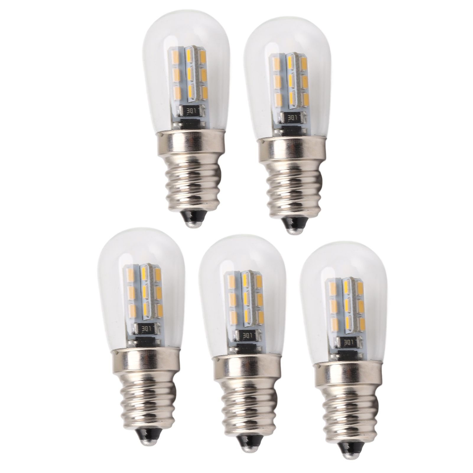 5Pcs E12 LED Bulb High Brightness 120V Fridge Lamp Bulb with 24pcs Bead for Refrigerator Warm Light - Image 3