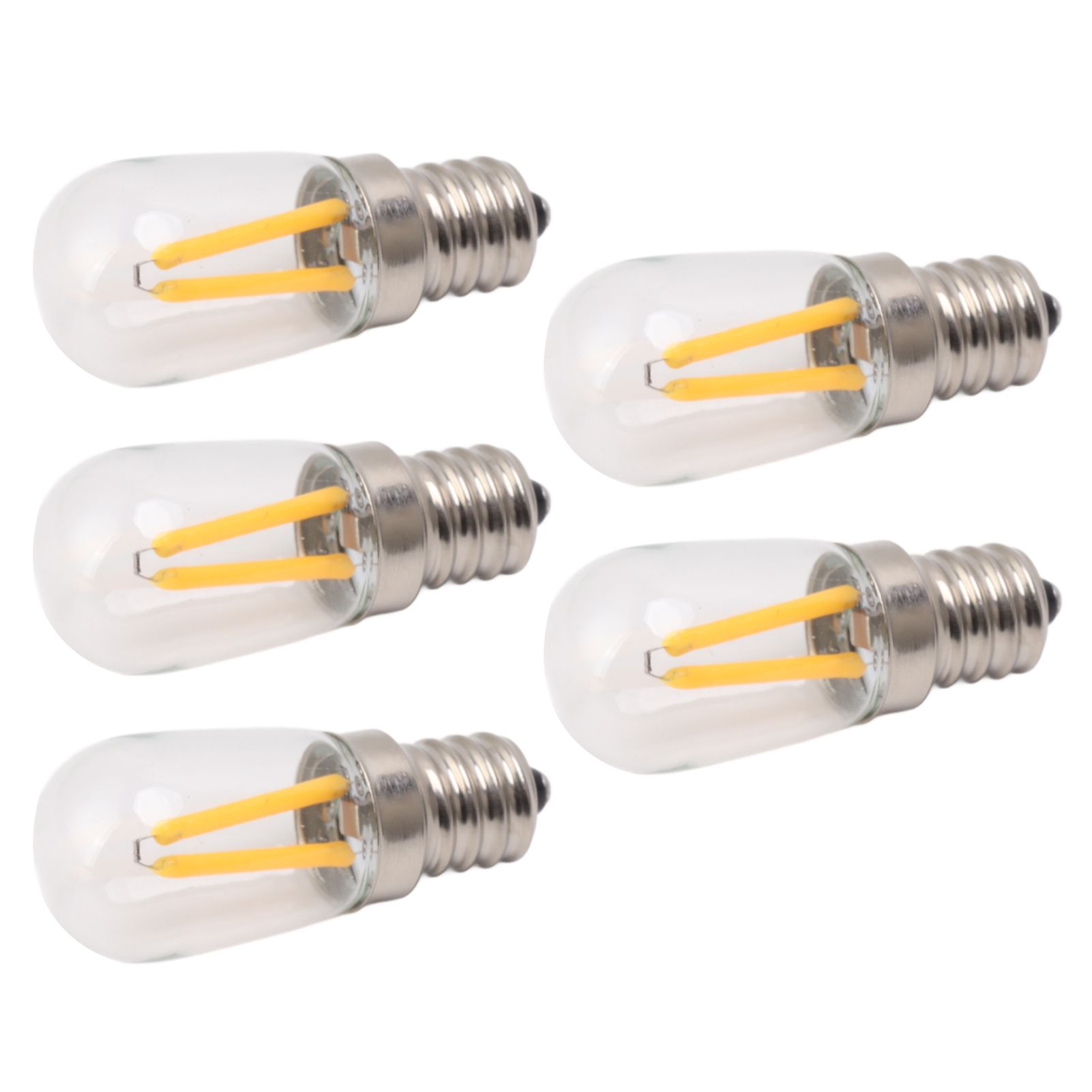 5Pcs Refrigerator Lamp Bulb Low Heat Low Power Consumption E12 LED Fridge Light Bulb 120V Warm Light - Image 2