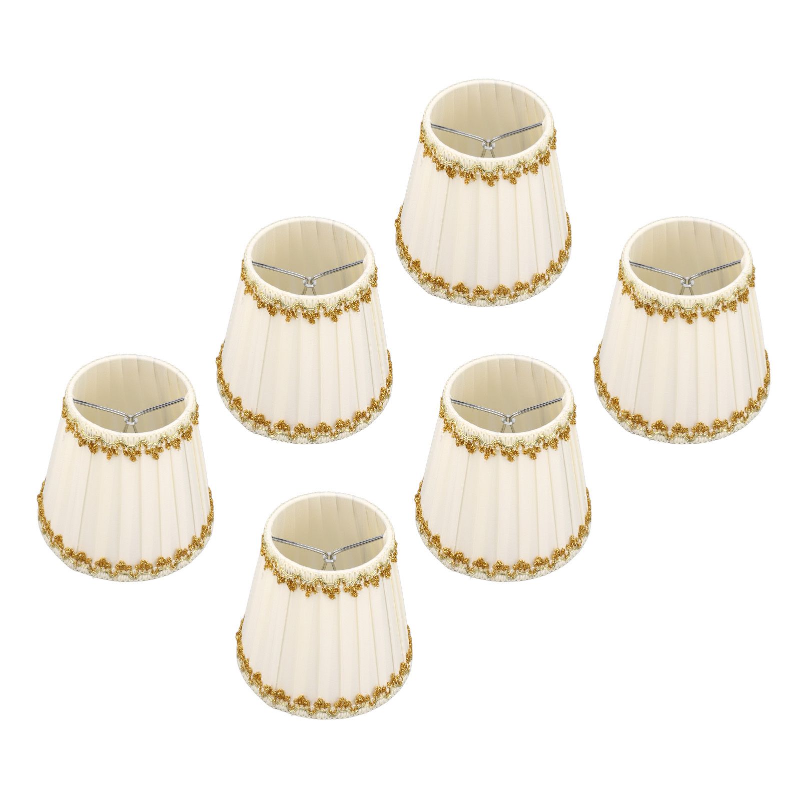 6Pcs Lampshade Candle Lamp Shade Modern Simple Style Home Decoration for Small E14 Bulb - Image 2