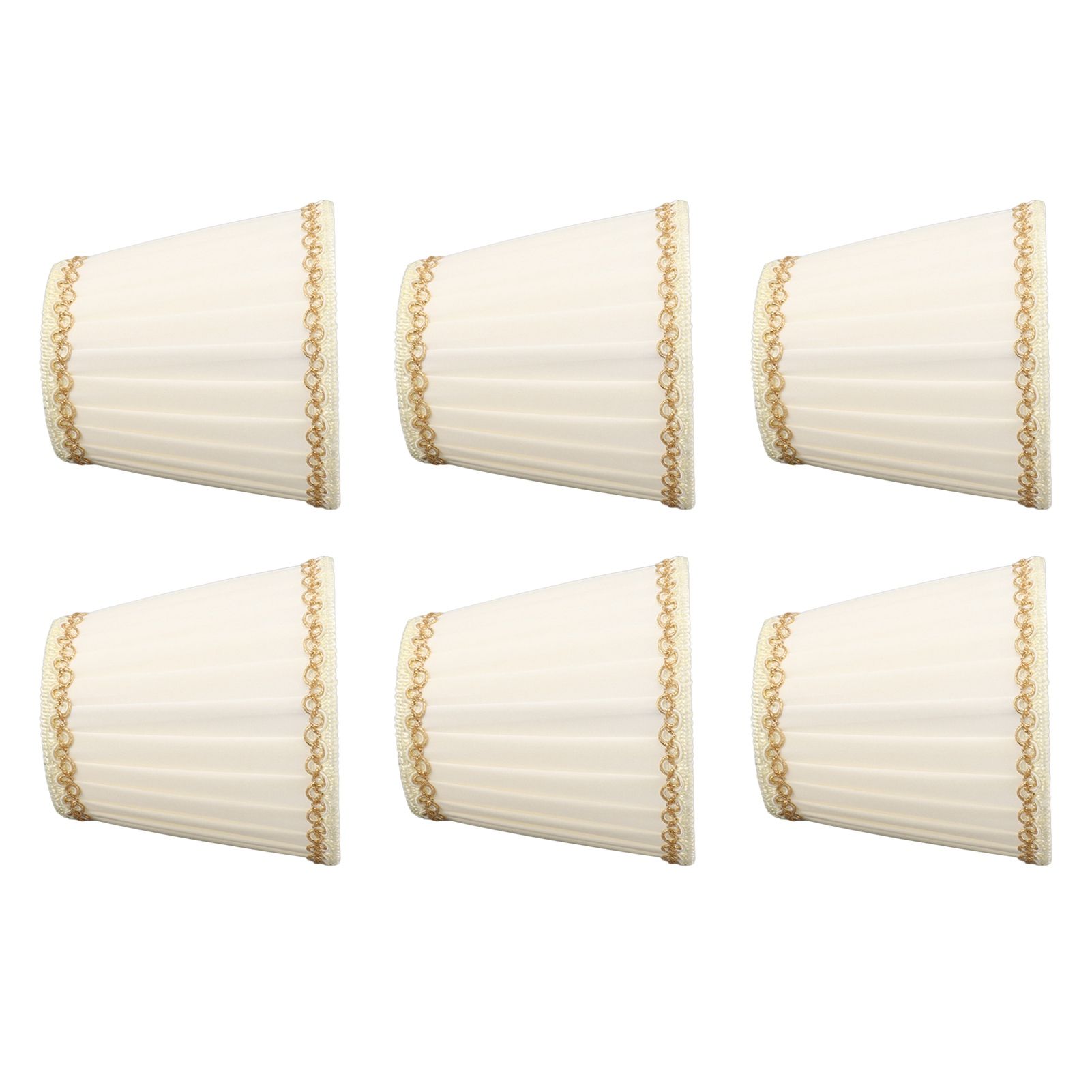 6PCS Set Small Lamp Shade Modern Style Cloth Clip On Bulb Chandelier Lamp Shade for Table Wall - Image 4