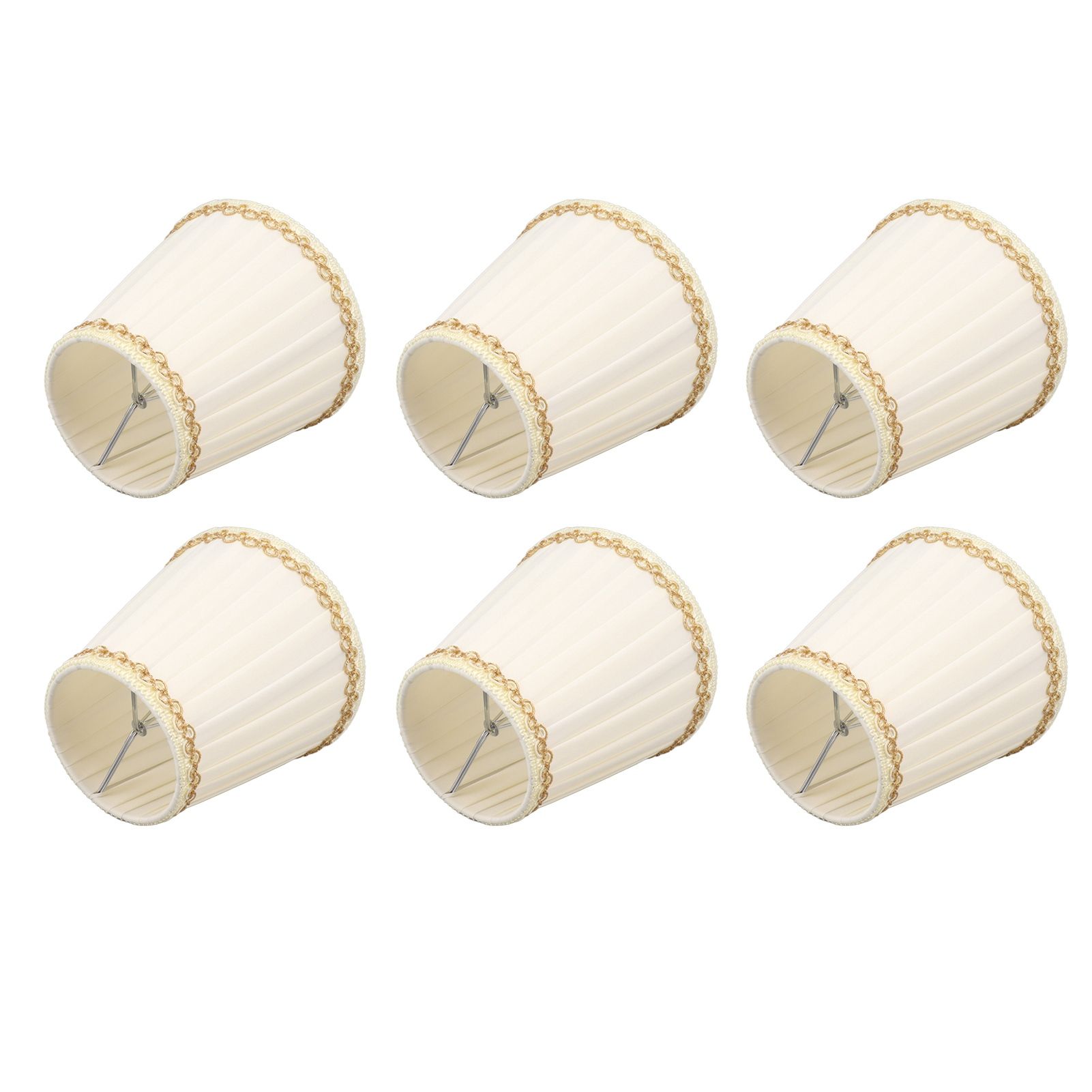 6PCS Set Small Lamp Shade Modern Style Cloth Clip On Bulb Chandelier Lamp Shade for Table Wall - Image 5