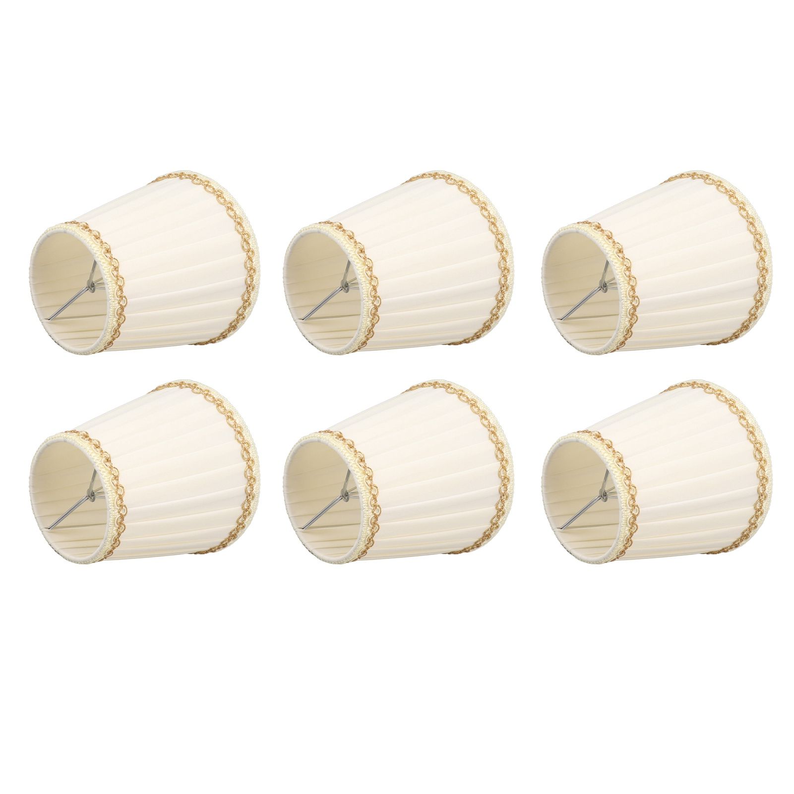 6PCS Set Small Lamp Shade Modern Style Cloth Clip On Bulb Chandelier Lamp Shade for Table Wall - Image 6