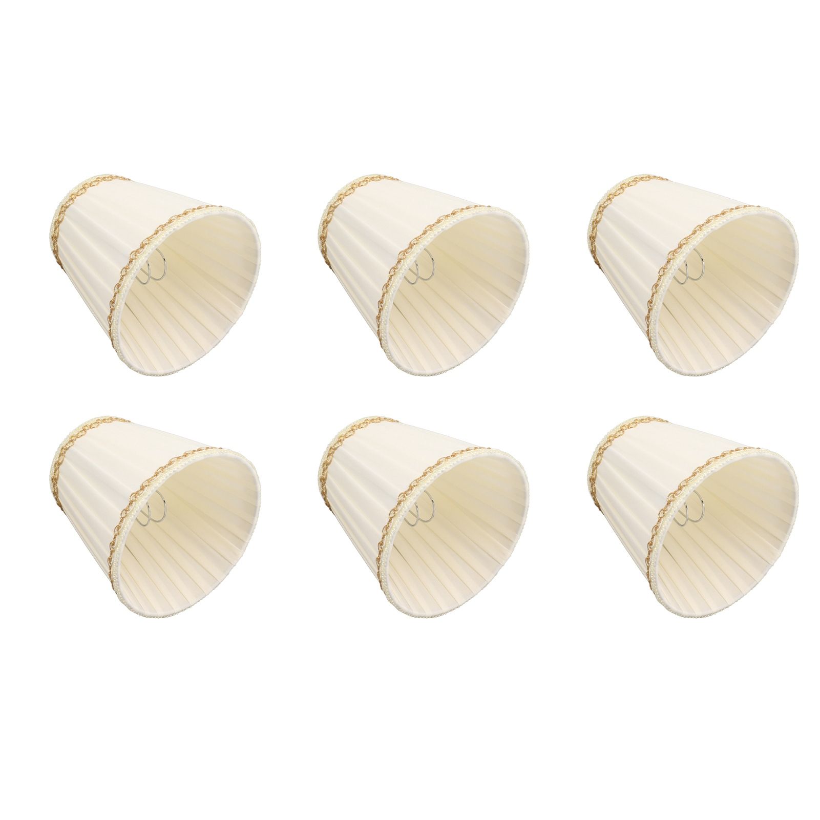 6PCS Set Small Lamp Shade Modern Style Cloth Clip On Bulb Chandelier Lamp Shade for Table Wall - Image 7