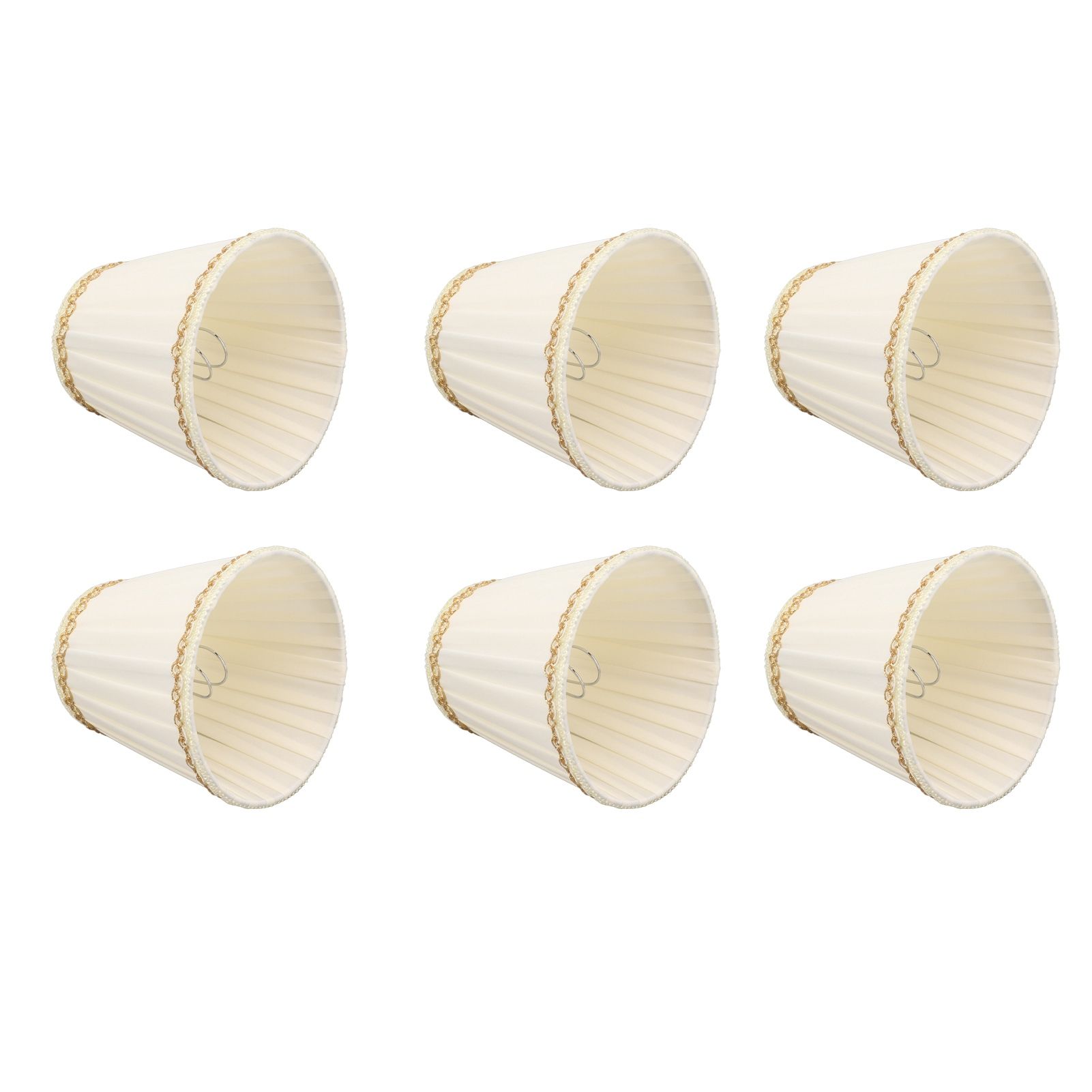 6PCS Set Small Lamp Shade Modern Style Cloth Clip On Bulb Chandelier Lamp Shade for Table Wall - Image 8