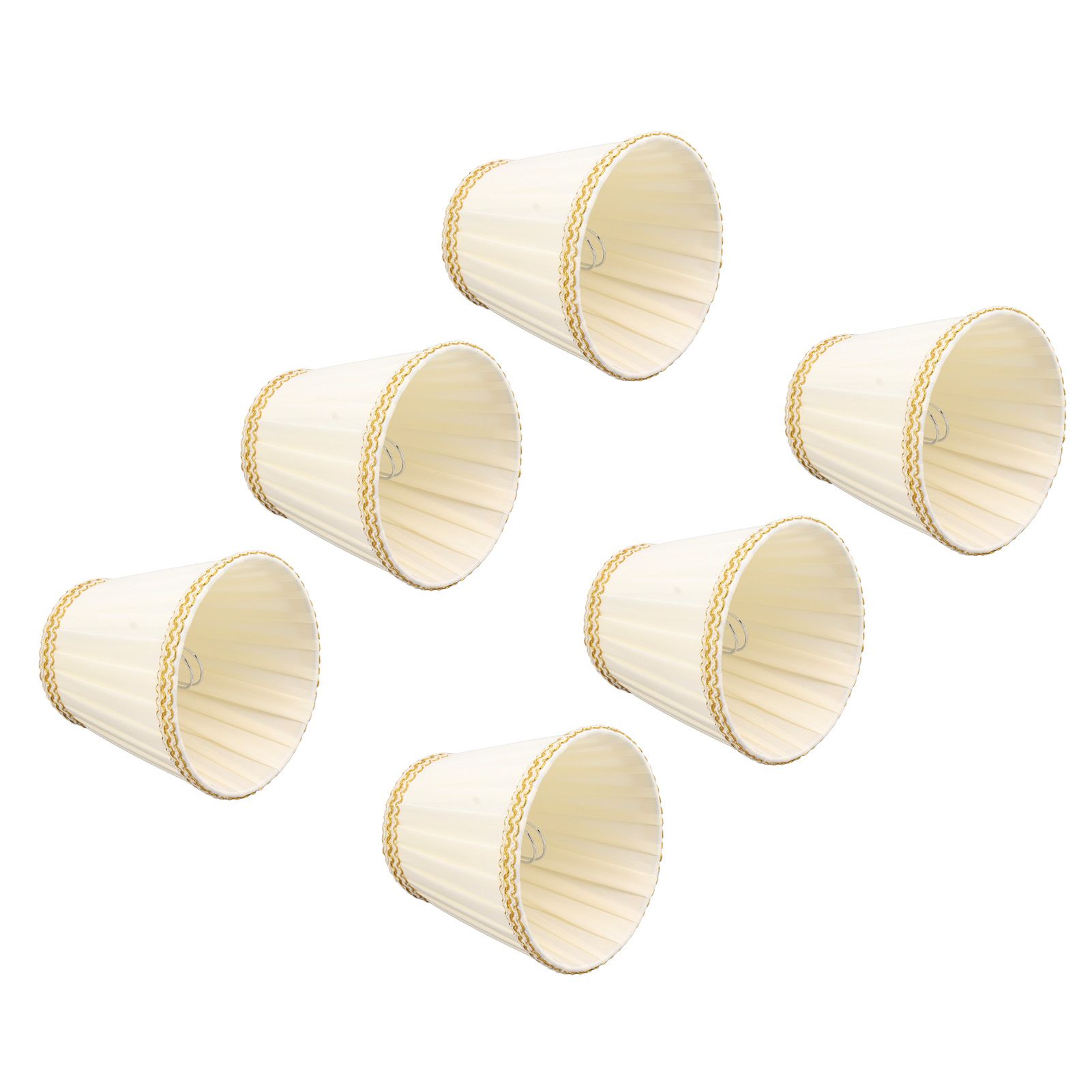 6Pcs Small Lamp Shade Clip On Drum Lampshade Cloth for Chandelier Candle Bulbs Lighting Accessories - Image 6