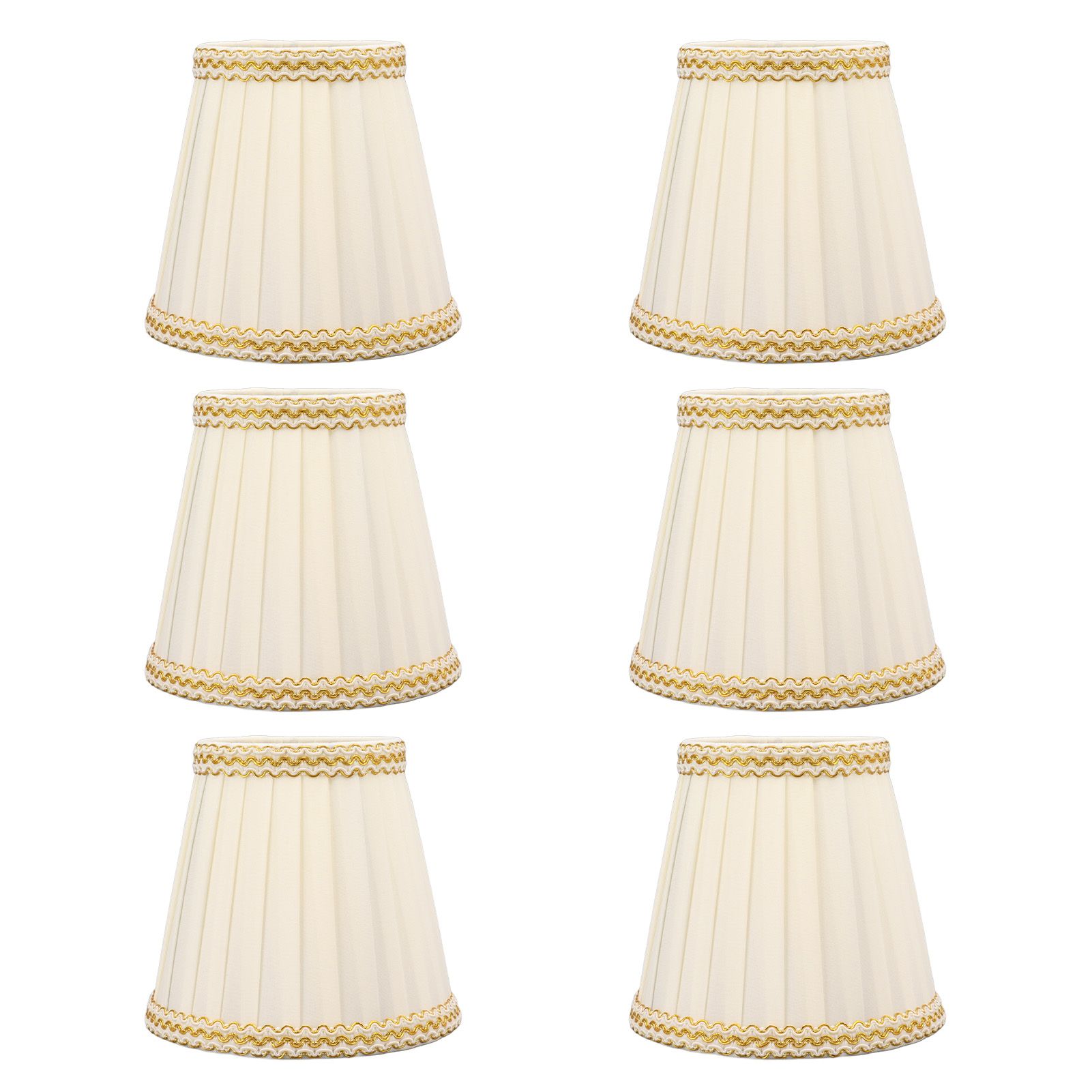 6Pcs Small Lamp Shade Clip On Drum Lampshade Cloth for Chandelier Candle Bulbs Lighting Accessories - Image 8
