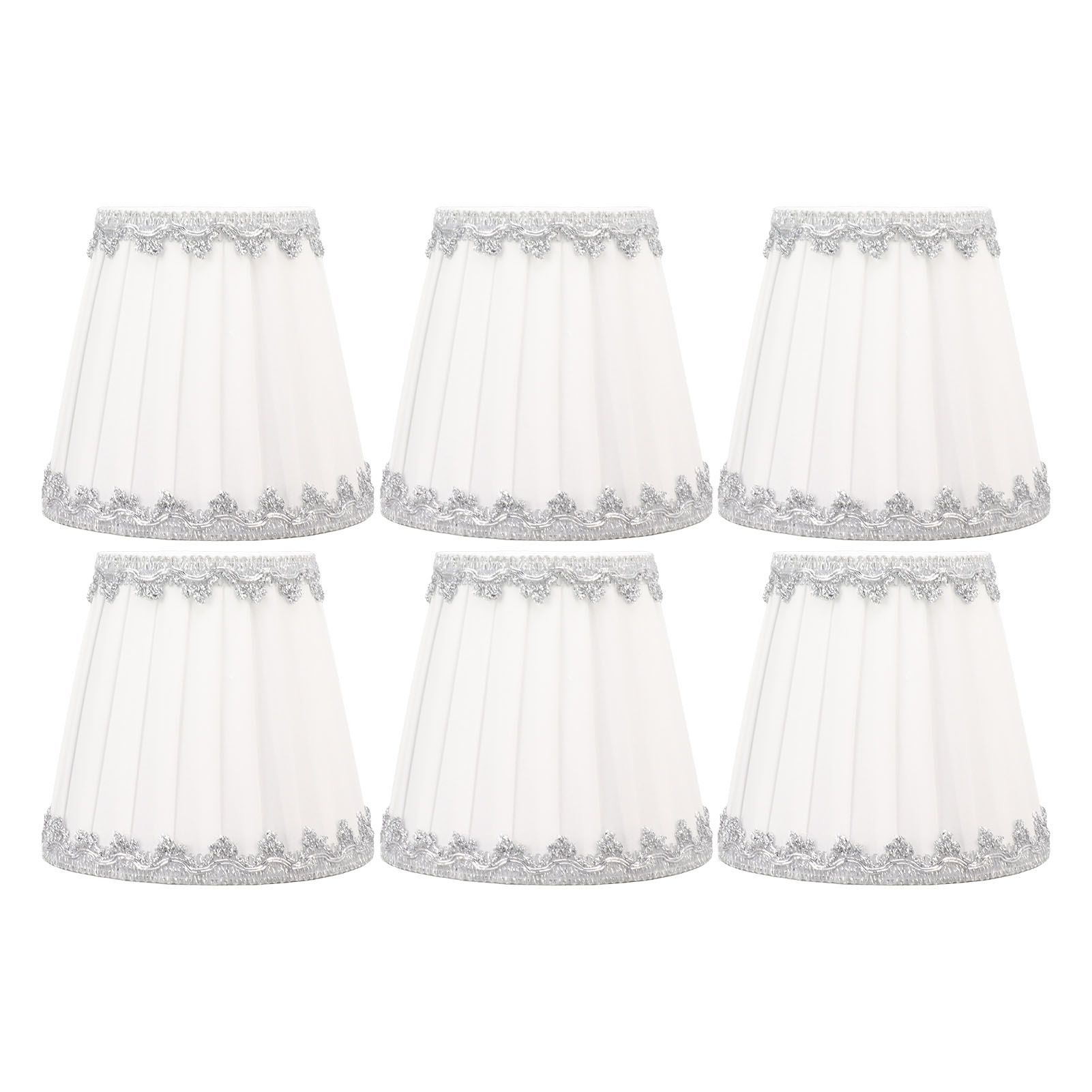 6Pcs Cloth Lampshade Modern Simple Candle Chandelier Light Shade Table Lampshade for Living Room - Image 1