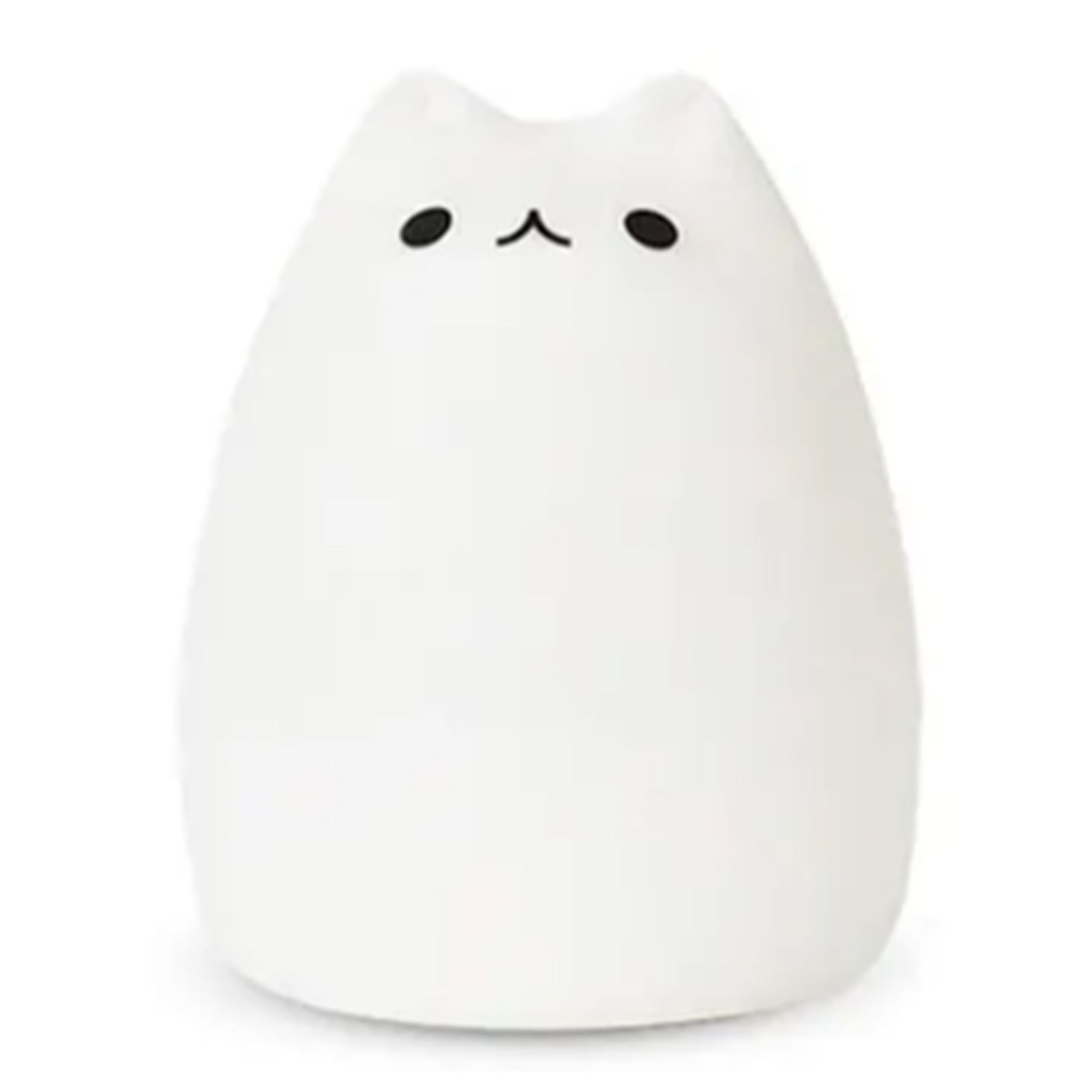 Cute Cat Night Light for Kids 7 Color LED Tap Nursery Night Light USB Rechargeable Bedside Night Lamp - Image 1