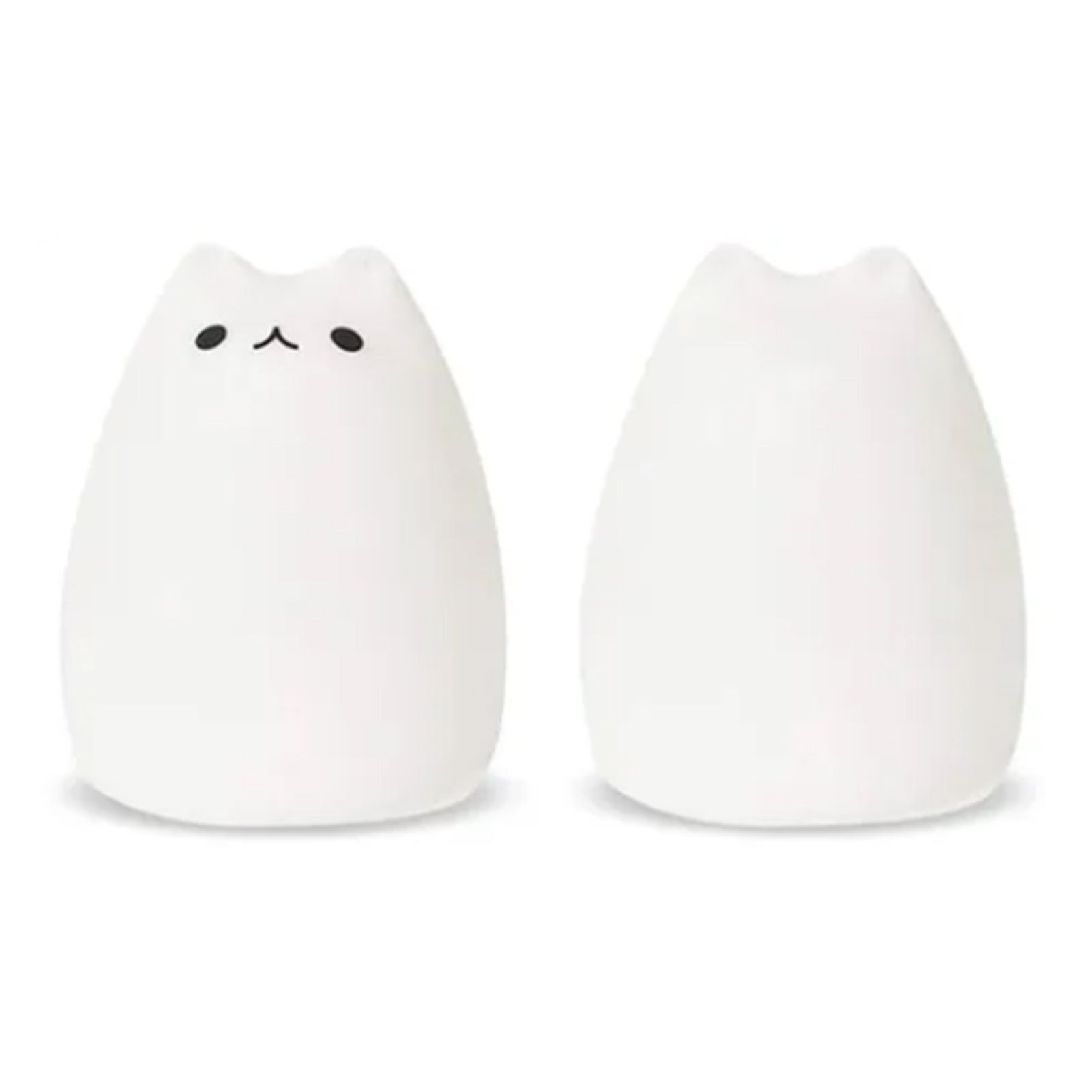 Cute Cat Night Light for Kids 7 Color LED Tap Nursery Night Light USB Rechargeable Bedside Night Lamp - Image 2