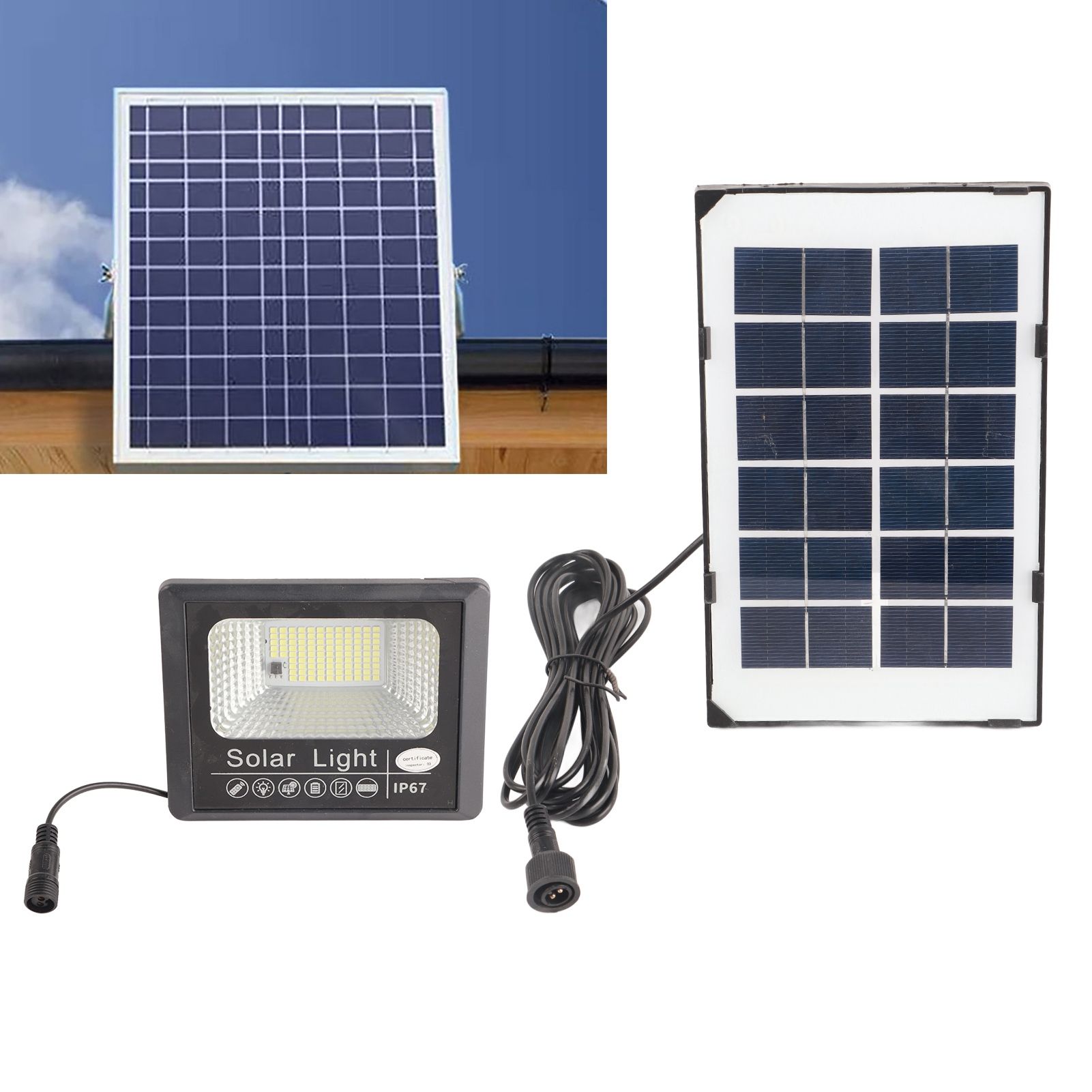 30W 100LED Solar Street Lamp Remote Control Light Control Timing Floodlight Super Bright Waterproof for Outdoor Garden - Image 6