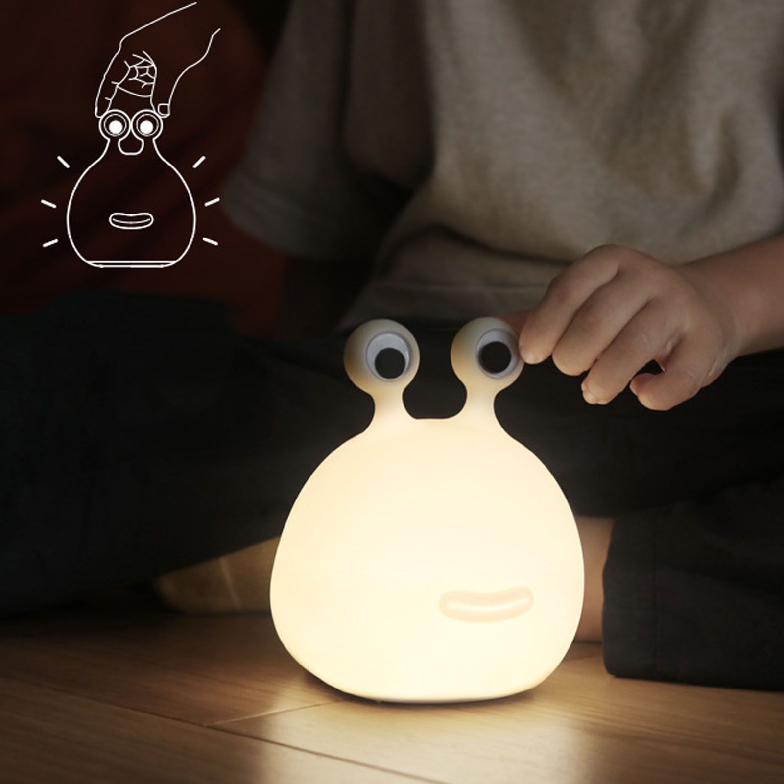 Slug Night Light Cute Cartoon Animal Bedside Lamp Silicone Night Light for Breastfeeding Baby Kids Teens - Image 6