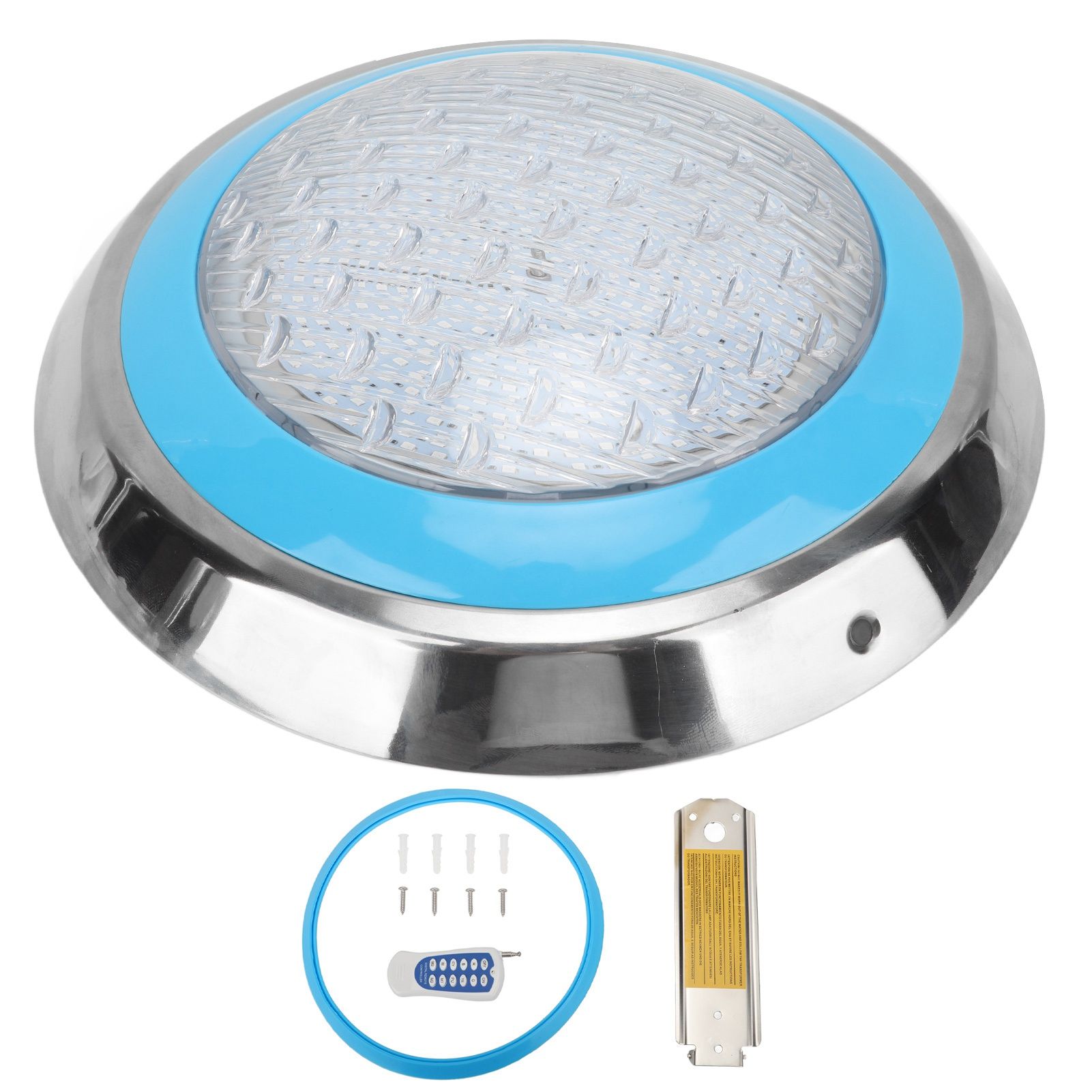 LED Underwater Swimming Pool Light 45W RGB Color Stainless Steel Pool Lamp AC12V Wall Surface Mounted IP68 Waterproof with Remote Controller - Image 1