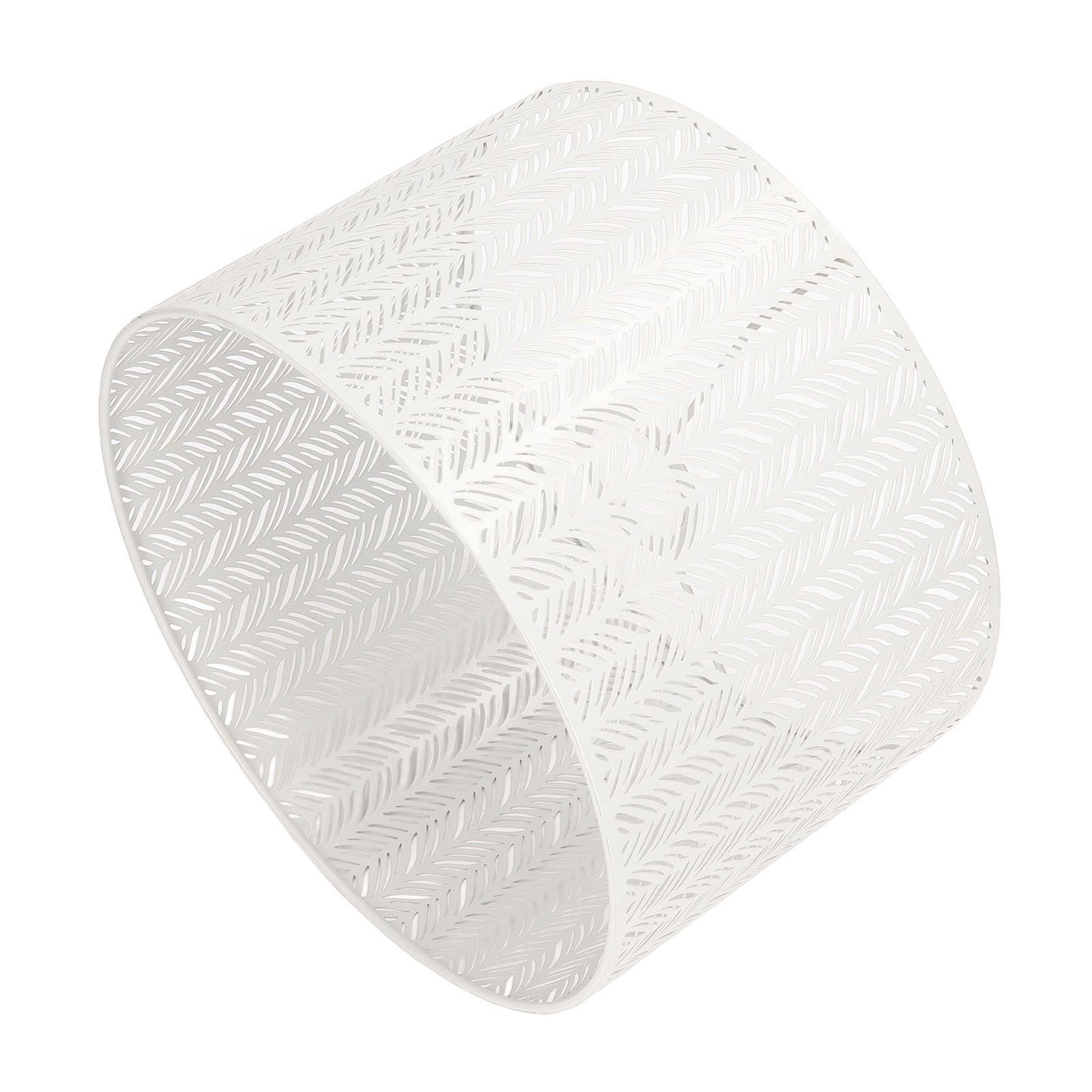 Drum Lamp Shade E27 E14 Clip Fir Leaf Shape Hollow Out Metal Decorative Lampshade Cover for Table Wall Ceiling Lamp White - Image 6