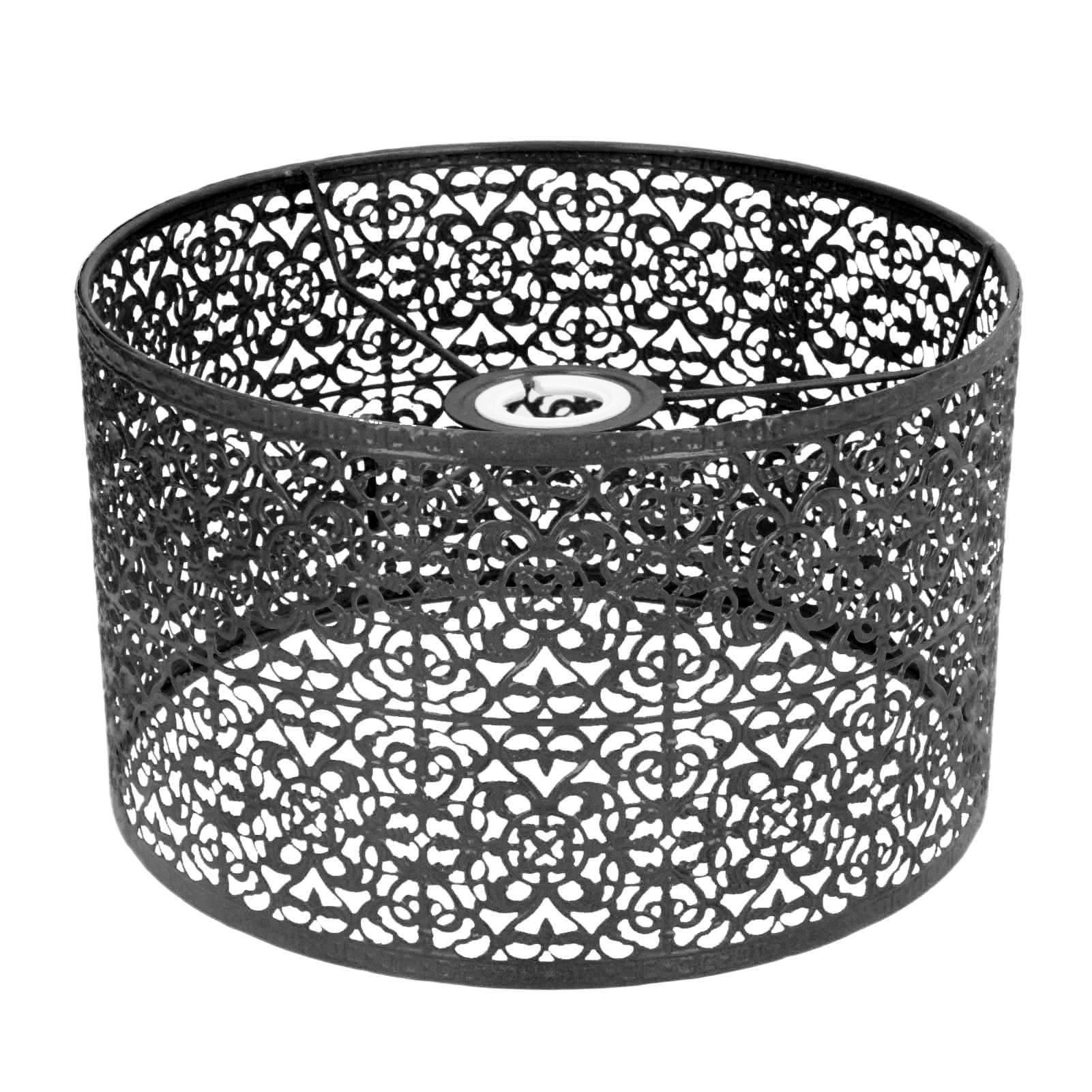 Lamp Shade Hollow Out Metal Lampshade E27 E14 Universal Use Good Heat Dissipation Exquisite Lamp Cover Black - Image 1