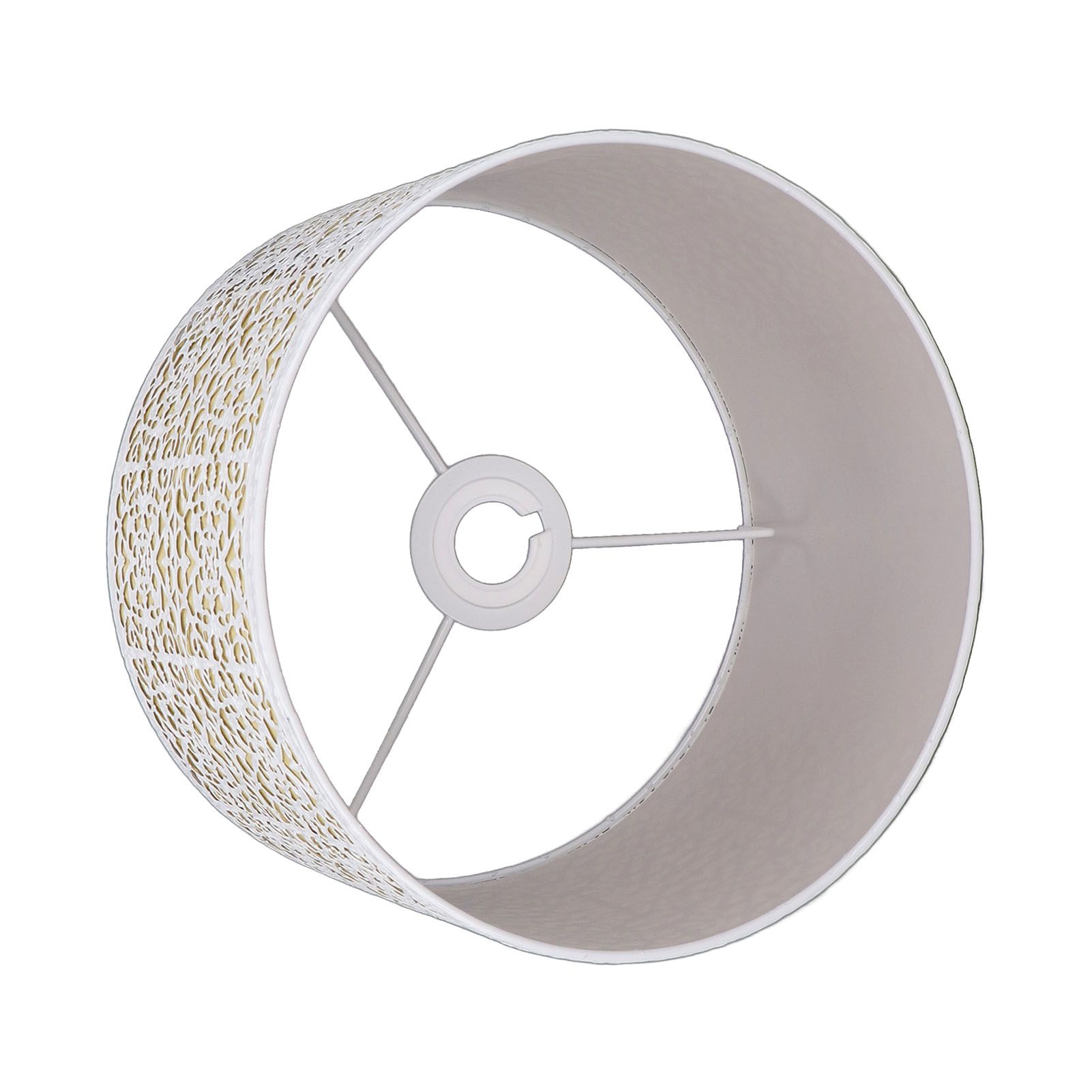 Metal Lampshade Hollow Out Table Light Shade for E27 E14 Caliber Lamp Holder Copper Coin Flower White Yellow Lining - Image 7