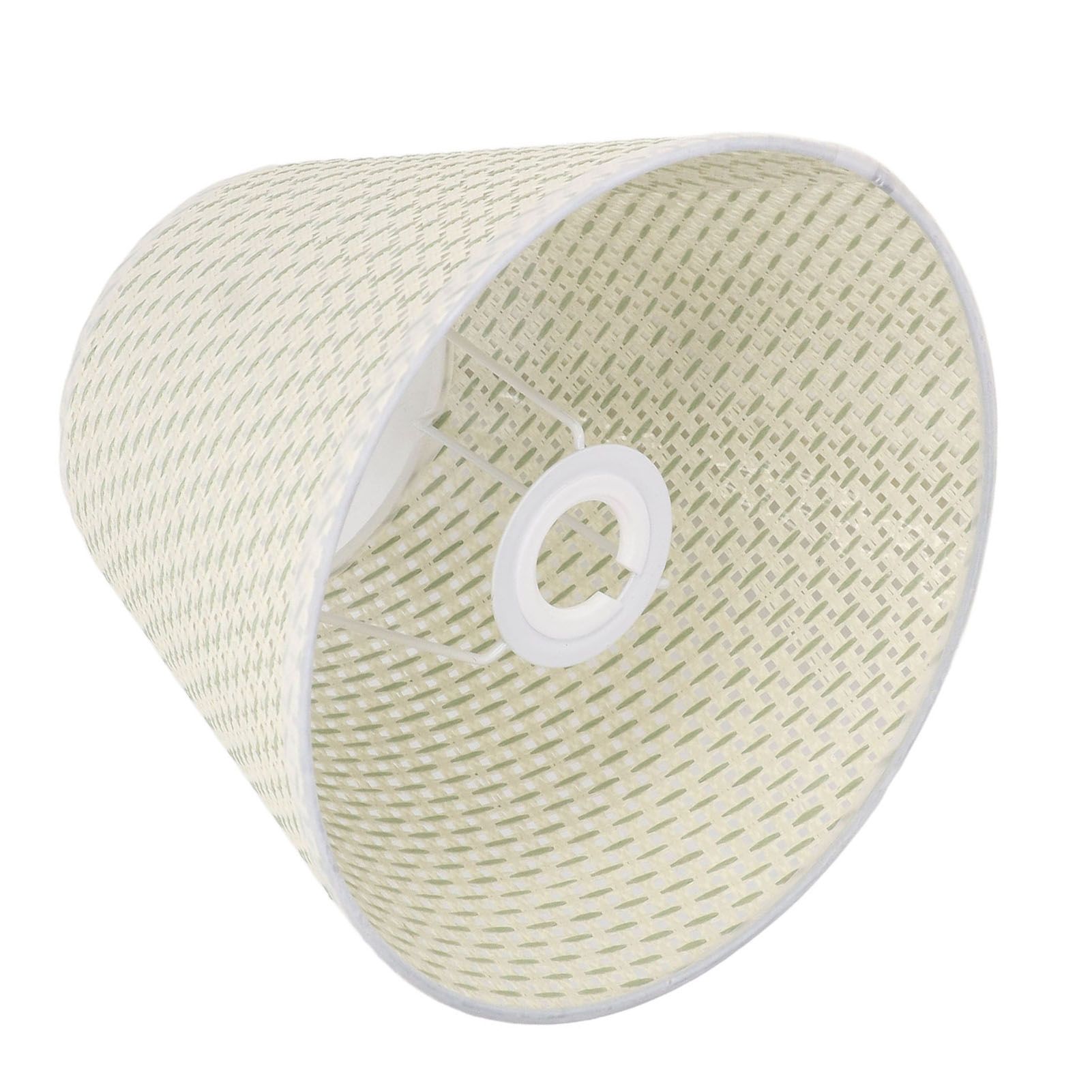 PE Woven Table Lamp Shade Beige Wear Resistant Woven Lamp Cover for E27 E14 Caliber Lampholder - Image 2