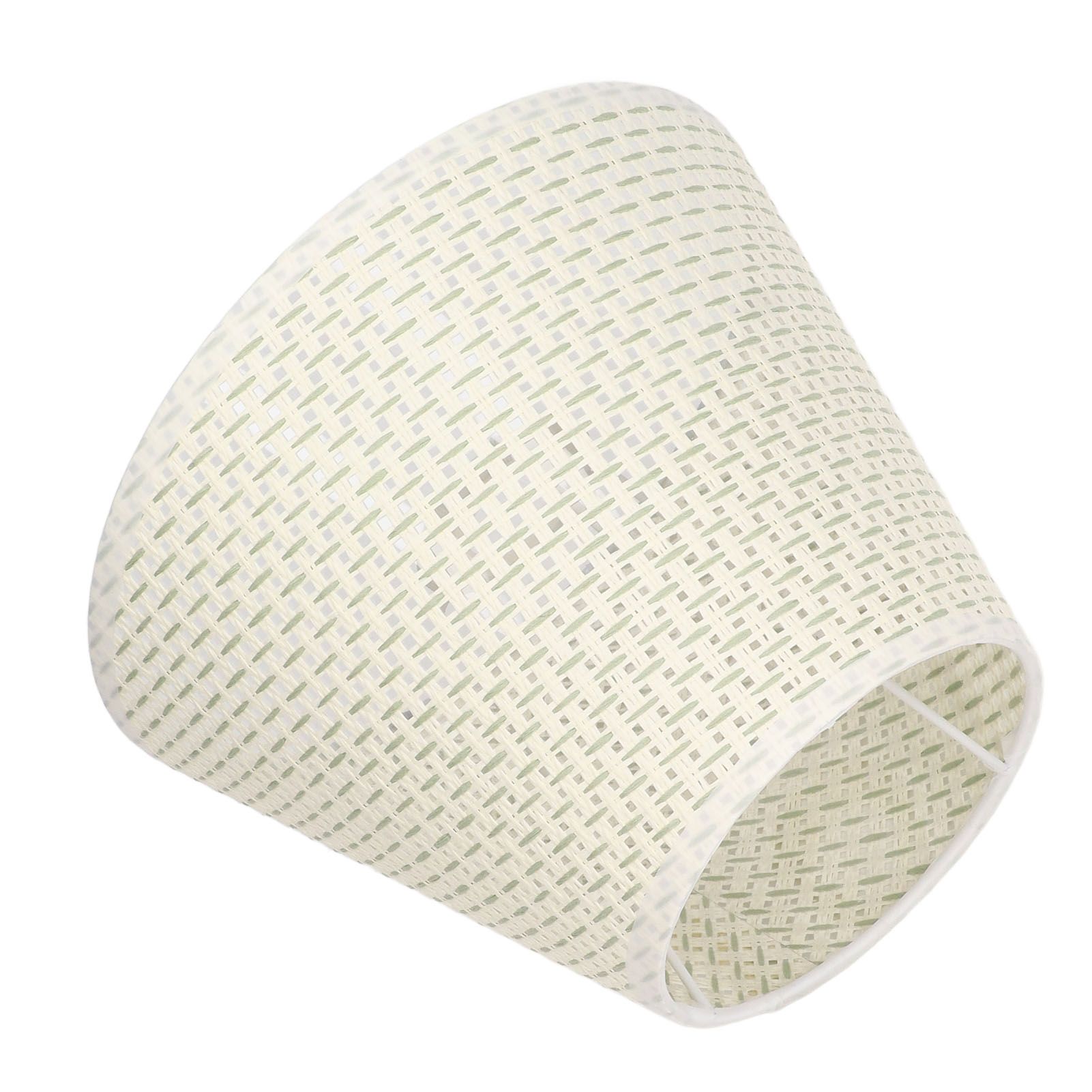 PE Woven Table Lamp Shade Beige Wear Resistant Woven Lamp Cover for E27 E14 Caliber Lampholder - Image 3
