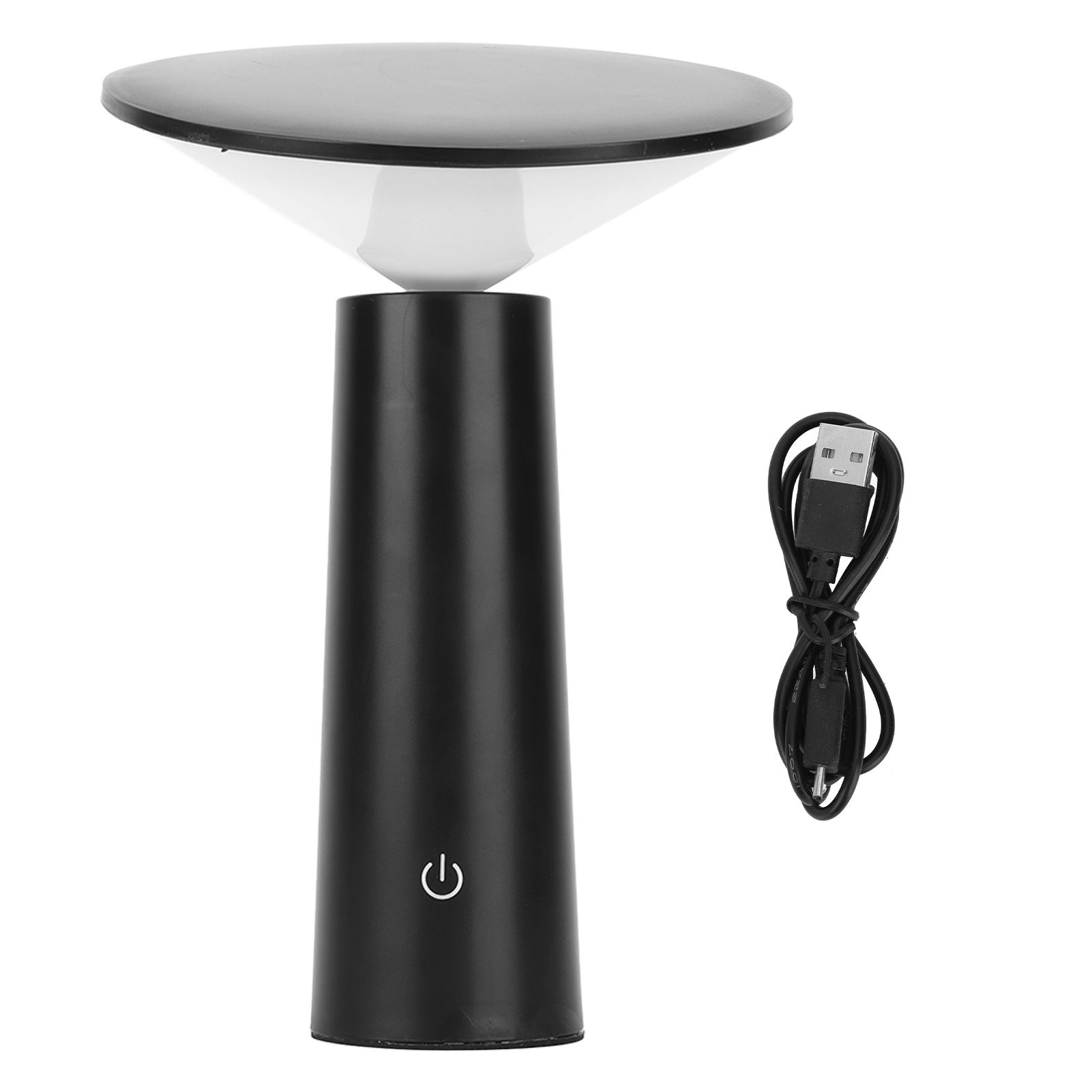 LED Table Lamp Rechargeable Touch Control Desk Light Adjustable Eye Protection Lamp with Battery Black - Image 1