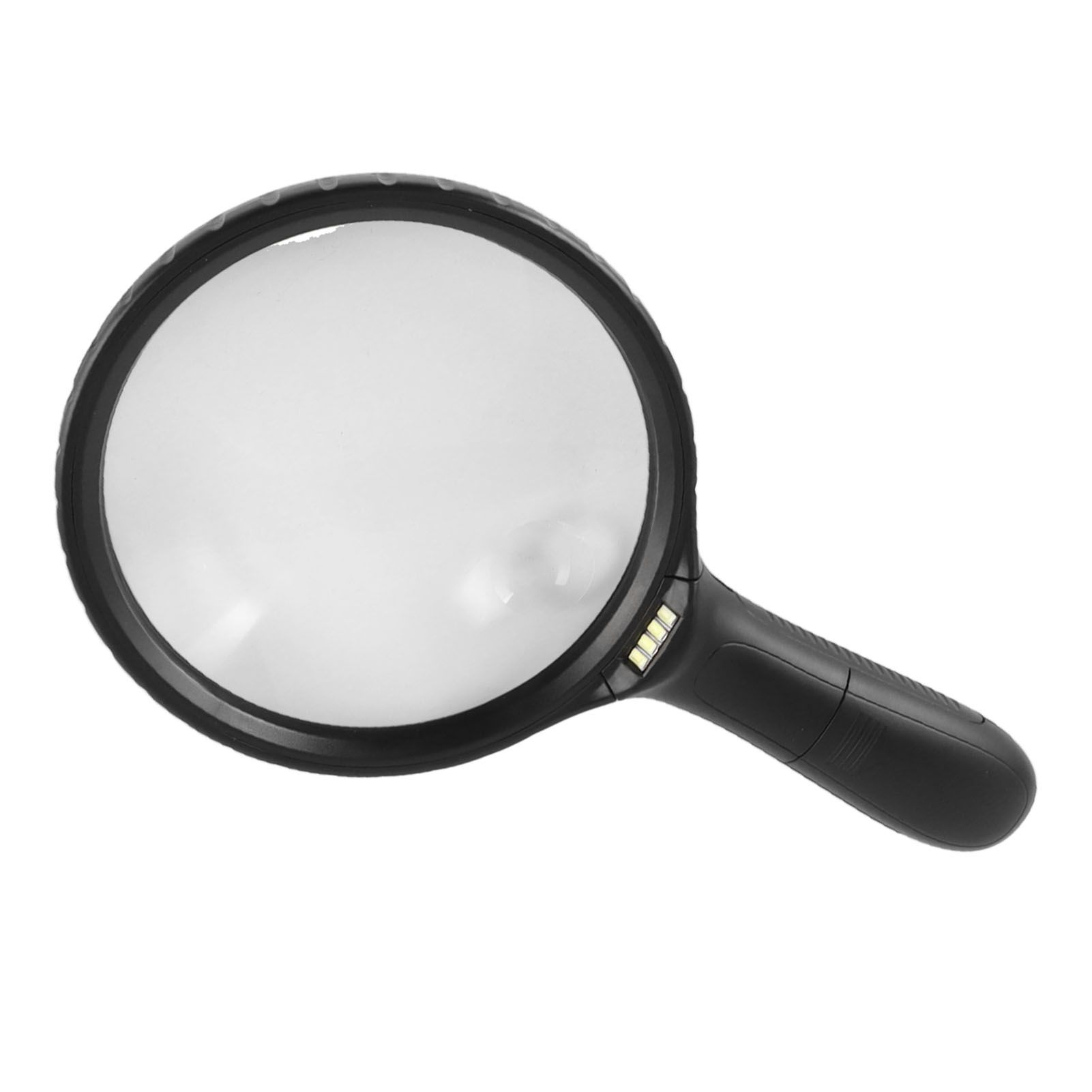 Magnifying Glass Professional Large Viewing Area Evenly Lit Handheld Magnifying Glass with 4 LED Lights - Image 8