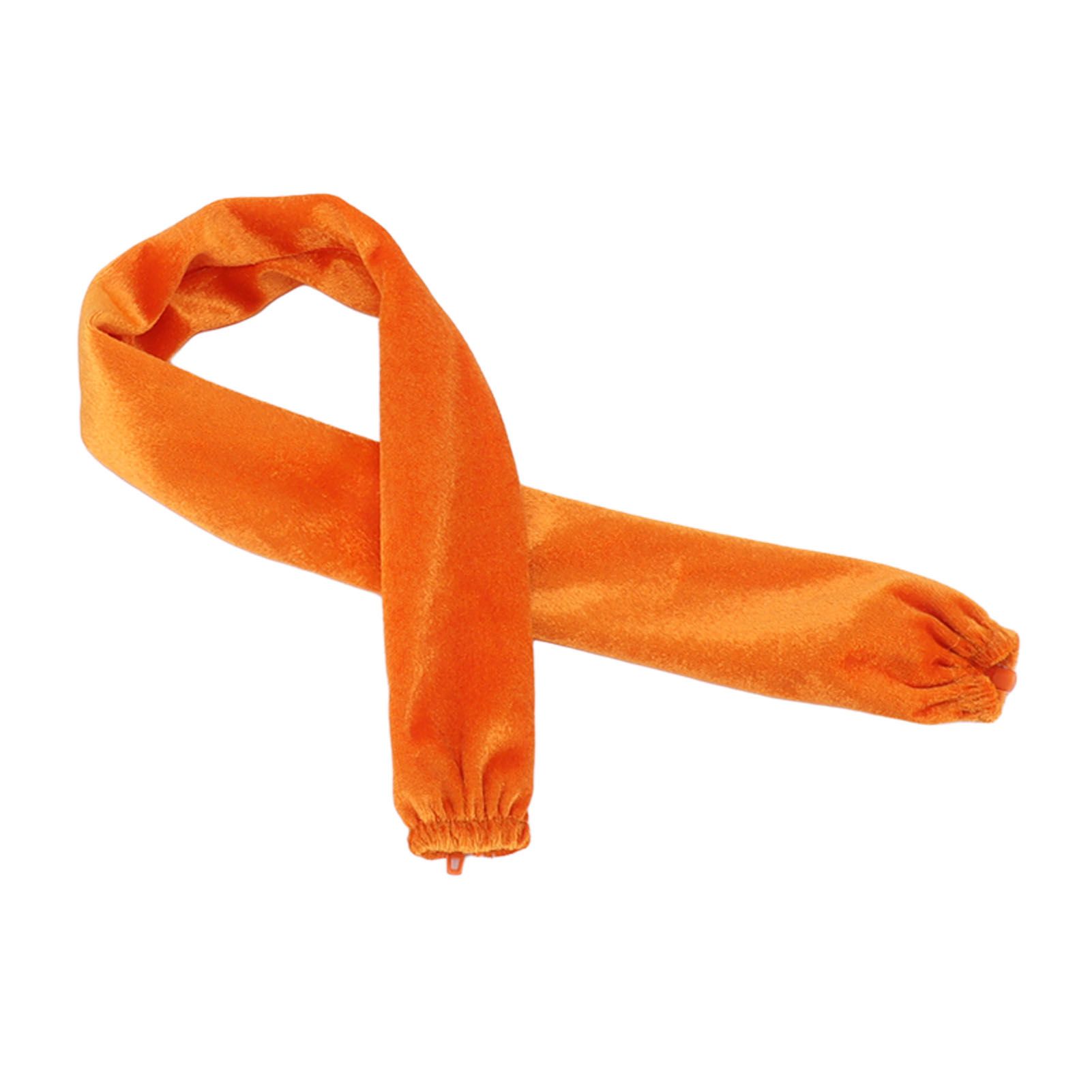 Chain Cover Dustproof Wire Flannelette Cloth 60cm Length 5cm Width with Zipper for Protection Orange - Image 5