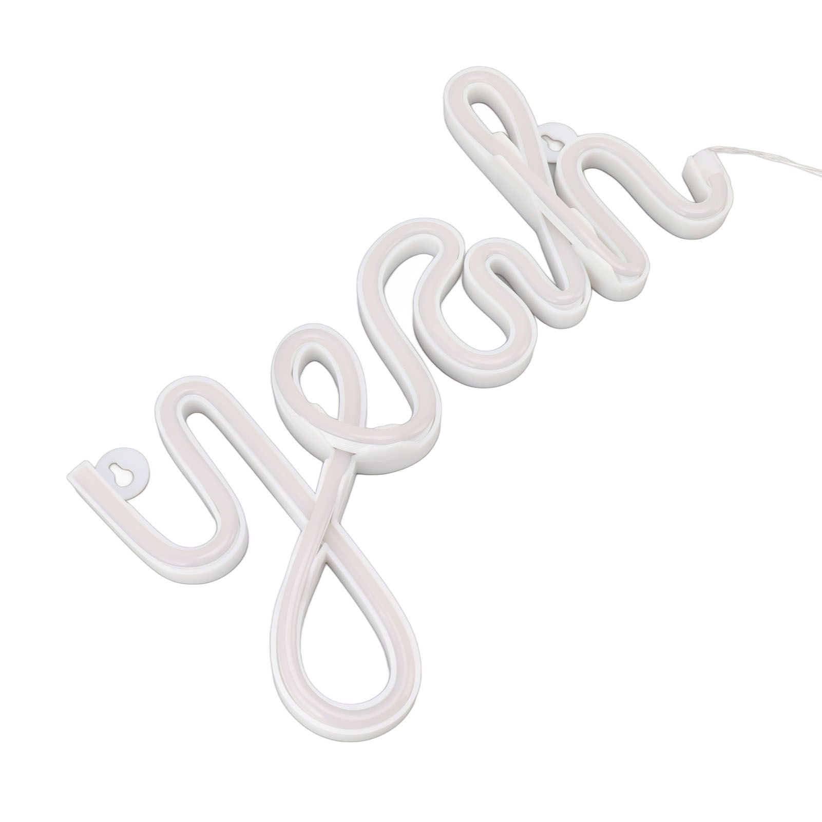 LED Neon Sign Yeah Shape Wall Decor Neon Night Light Uniform Soft Lighting LED Sign Warm White - Image 8