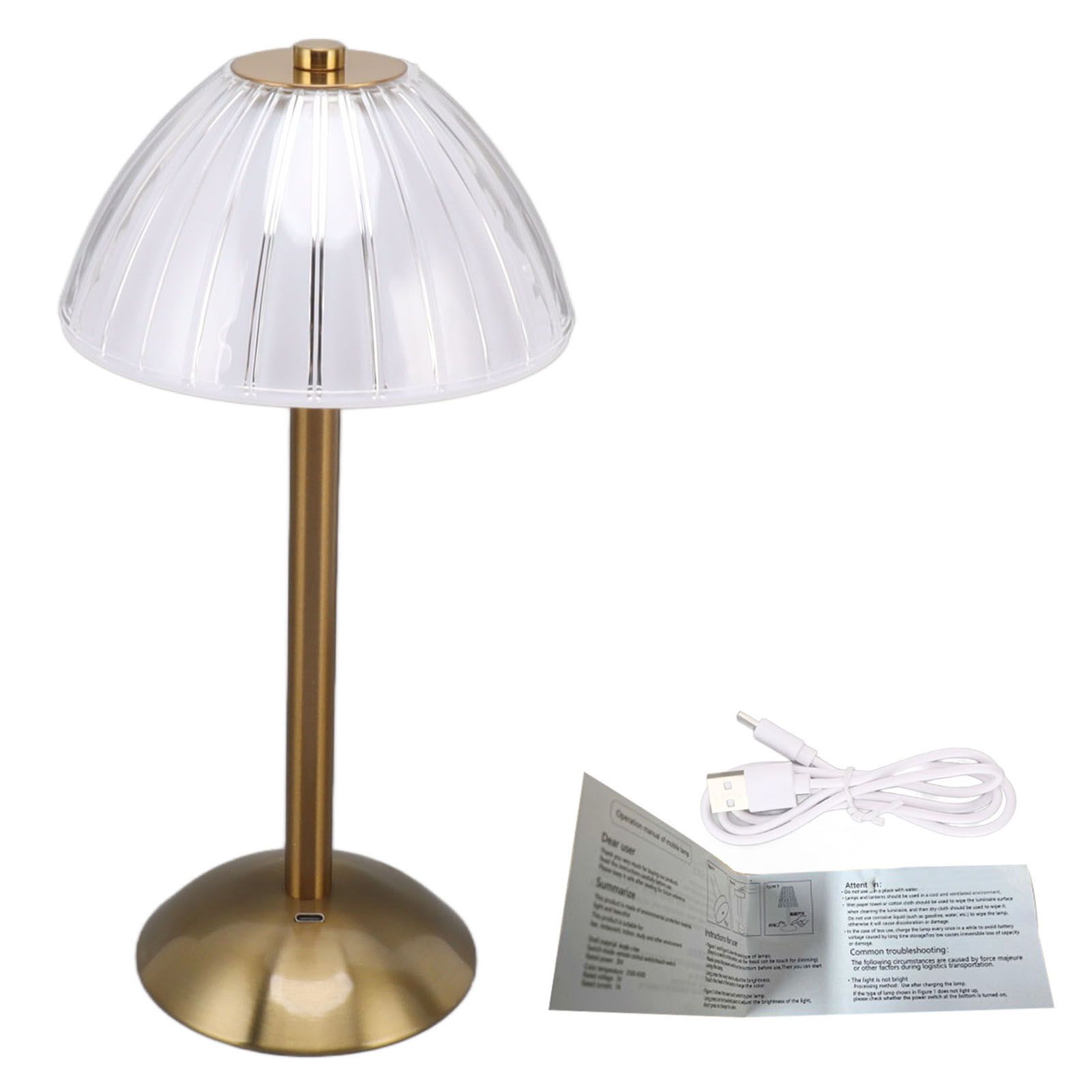 Industrial LED Table Lamp USB Rechargeable Rustic Desk Lamp Stepless Dimmmable Bedside Night Light for Restaurant Bar Coffee Shop - Image 1