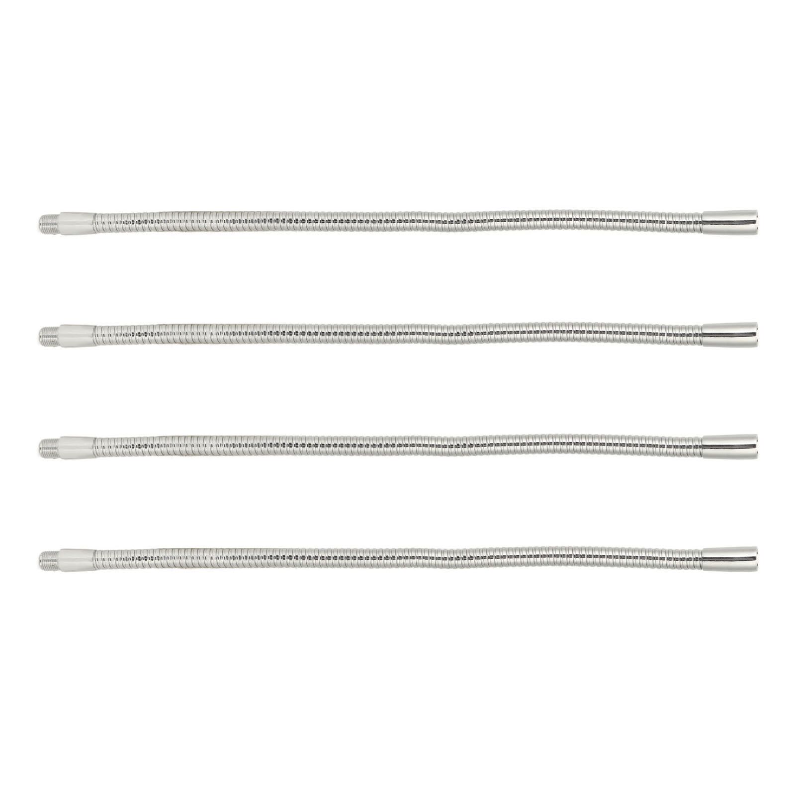 4 Pcs LED Gooseneck Lamp Hose Table Lamp Lights Accessories LED Hose Metal Pipe Chrome 35cm - Image 1