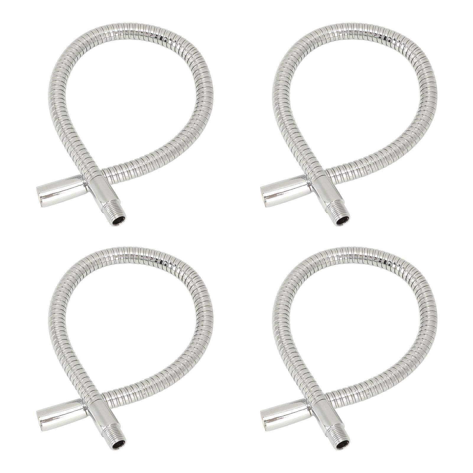 4 Pcs LED Gooseneck Lamp Hose Table Lamp Lights Accessories LED Hose Metal Pipe Chrome 35cm - Image 2