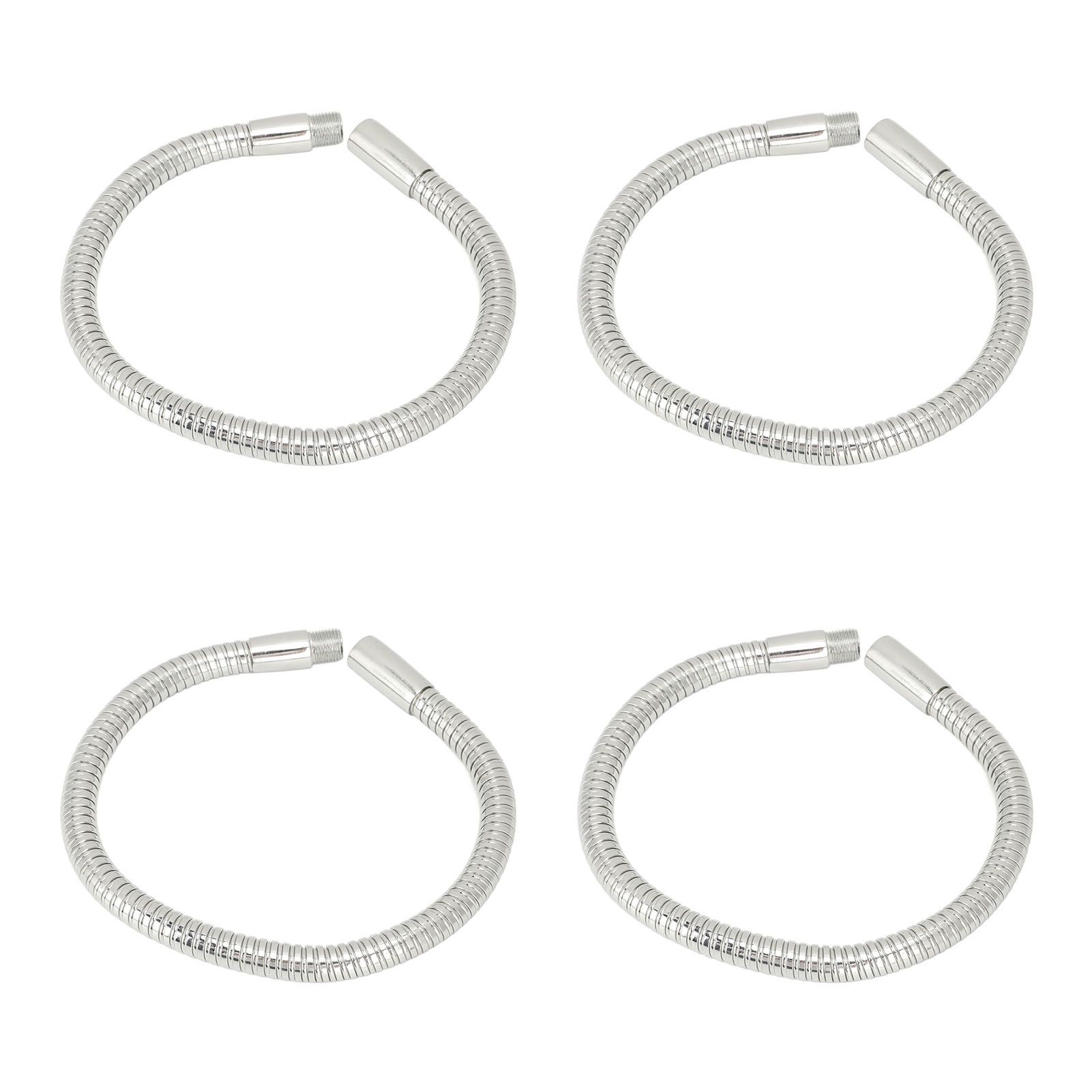 4 Pcs LED Gooseneck Lamp Hose Table Lamp Lights Accessories LED Hose Metal Pipe Chrome 35cm - Image 3