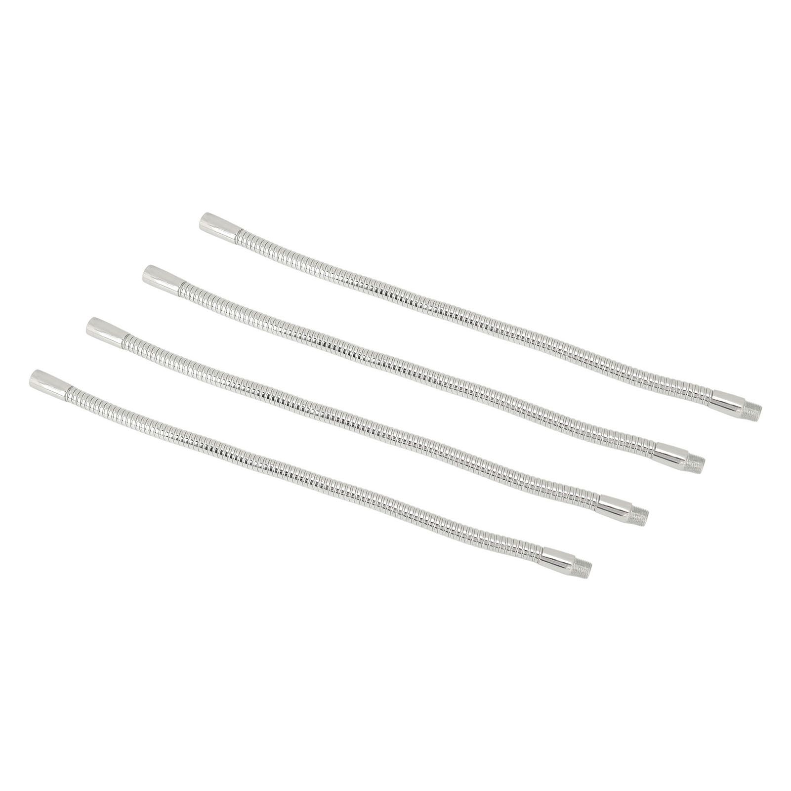4 Pcs LED Gooseneck Lamp Hose Table Lamp Lights Accessories LED Hose Metal Pipe Chrome 35cm - Image 8