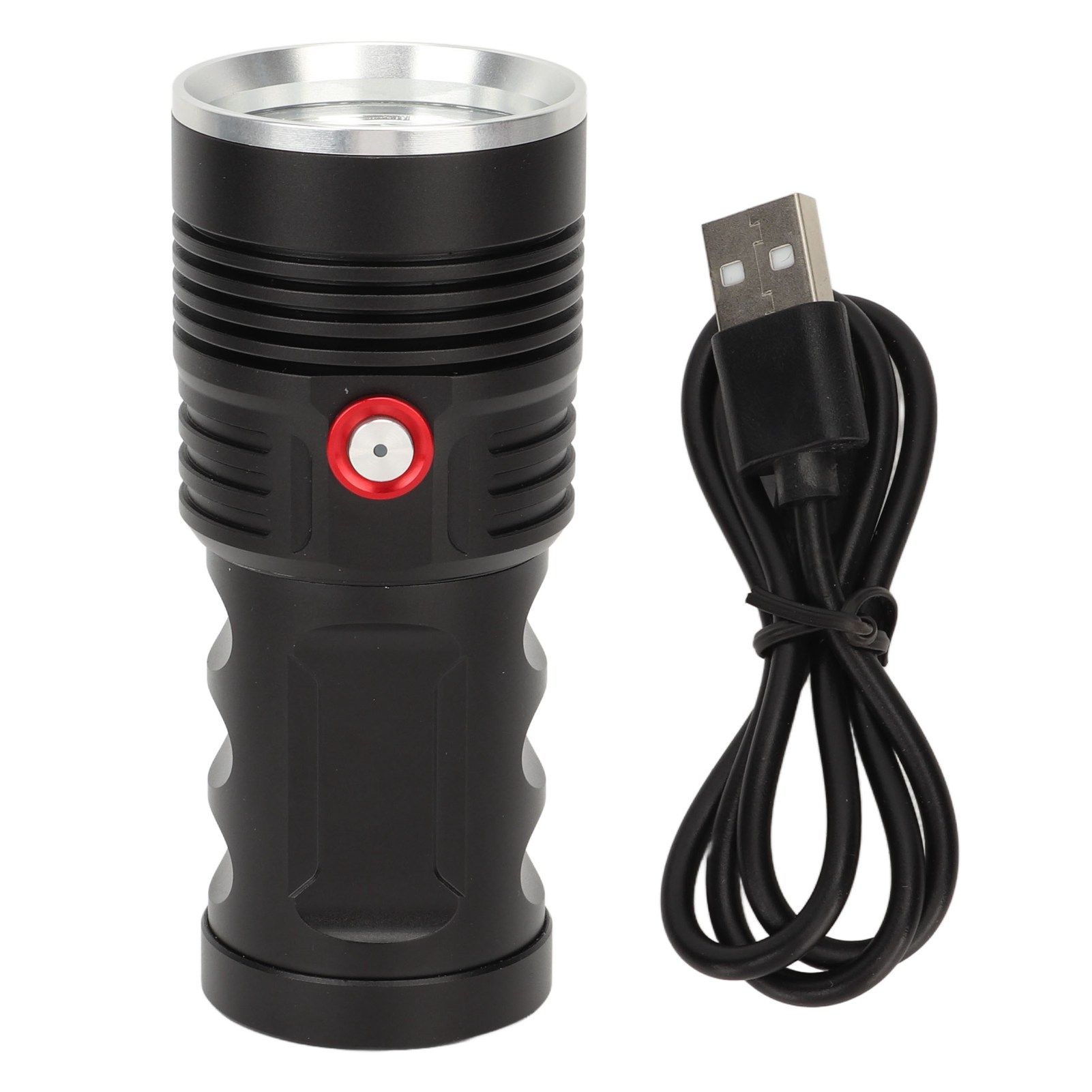 Rechargeable Flashlight Aluminum Alloy Ultra Bright Handheld Waterproof LED Emergency Flashlight for Outdoor Use - Image 1