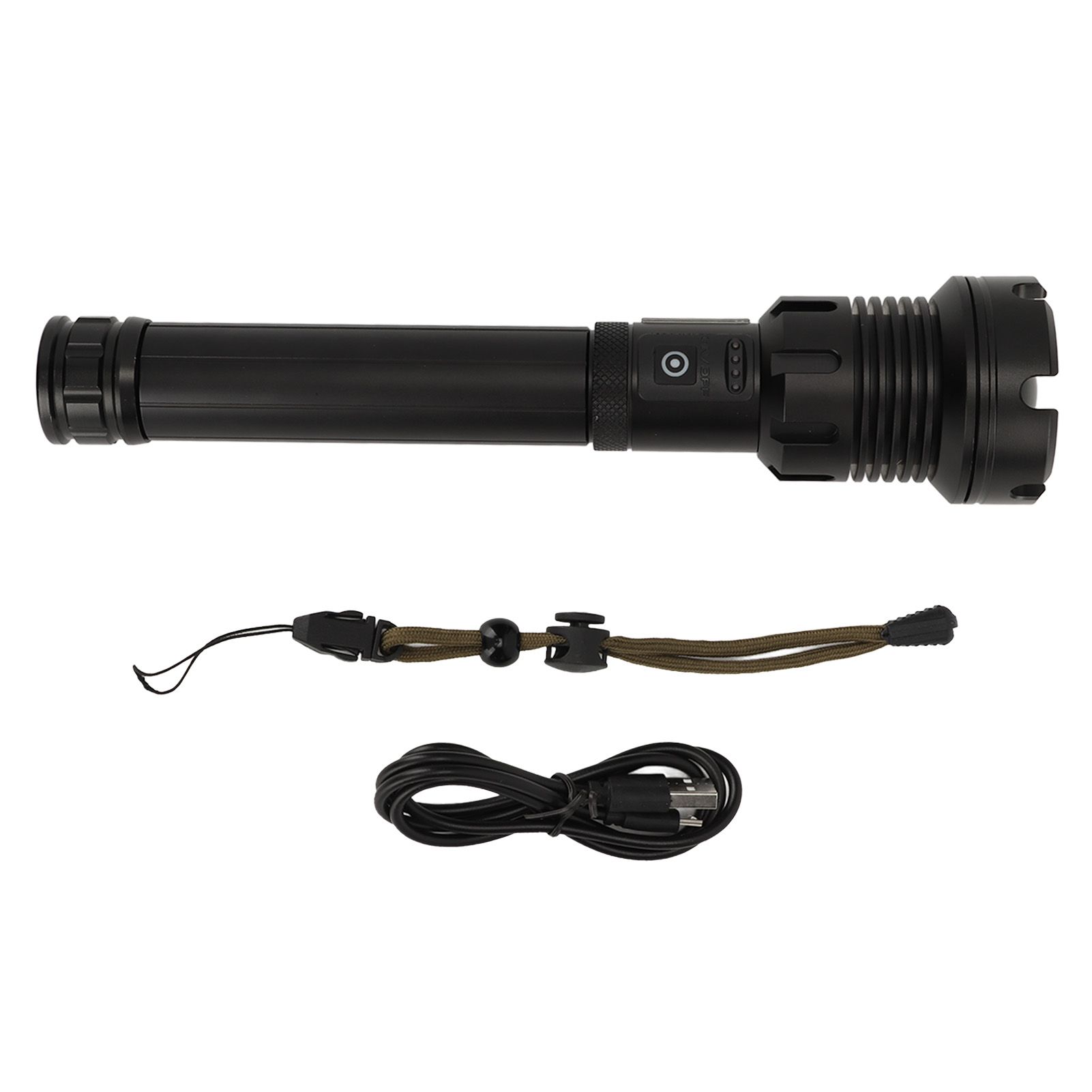 LED Flashlight with COB USB Charging Zoomable Telescopic Flashlight Red White Portable Light - Image 4