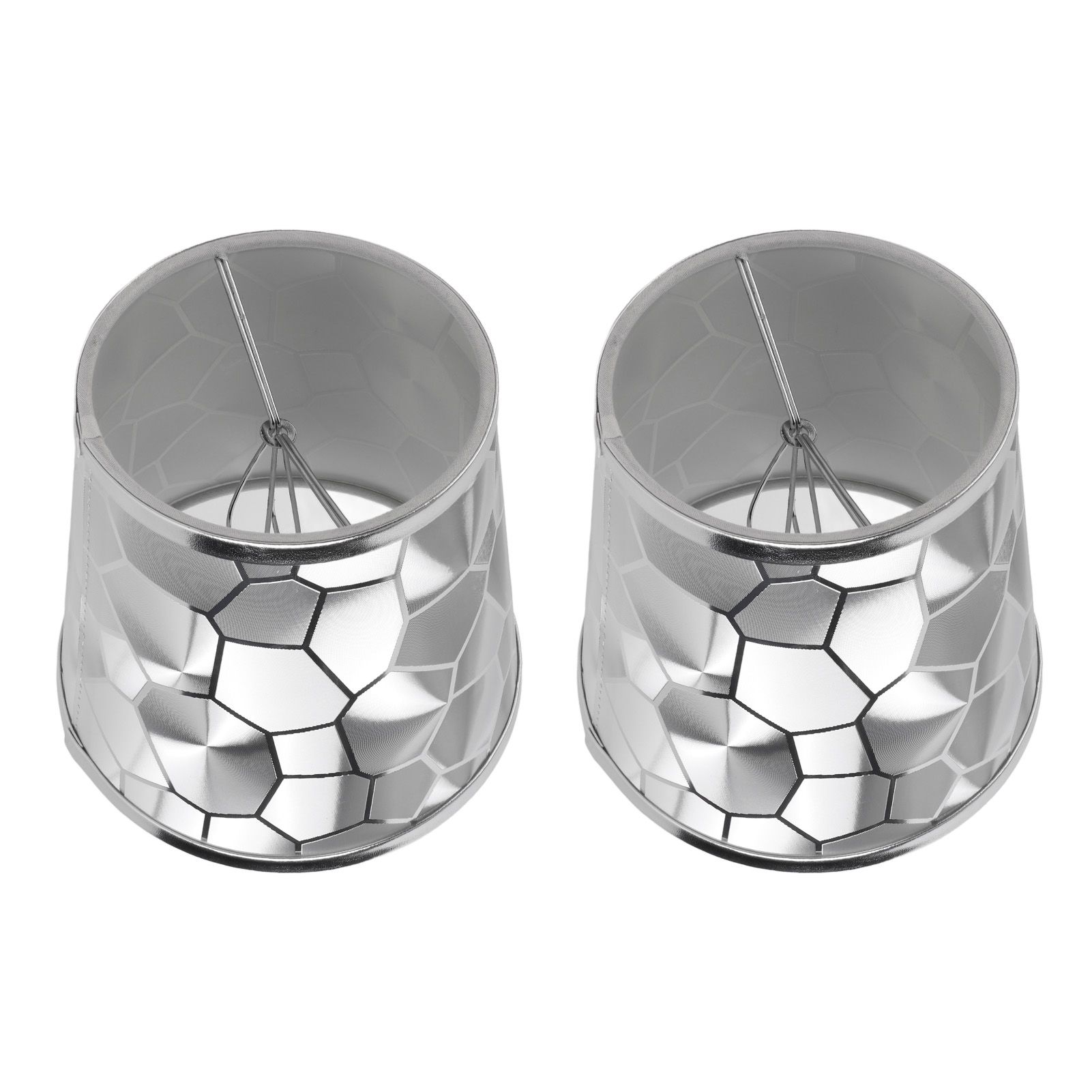 2Pcs Dustproo E14 Bulb Lamp Holder Lampshade Modern Simple Style Table Lamp Shade - Image 2