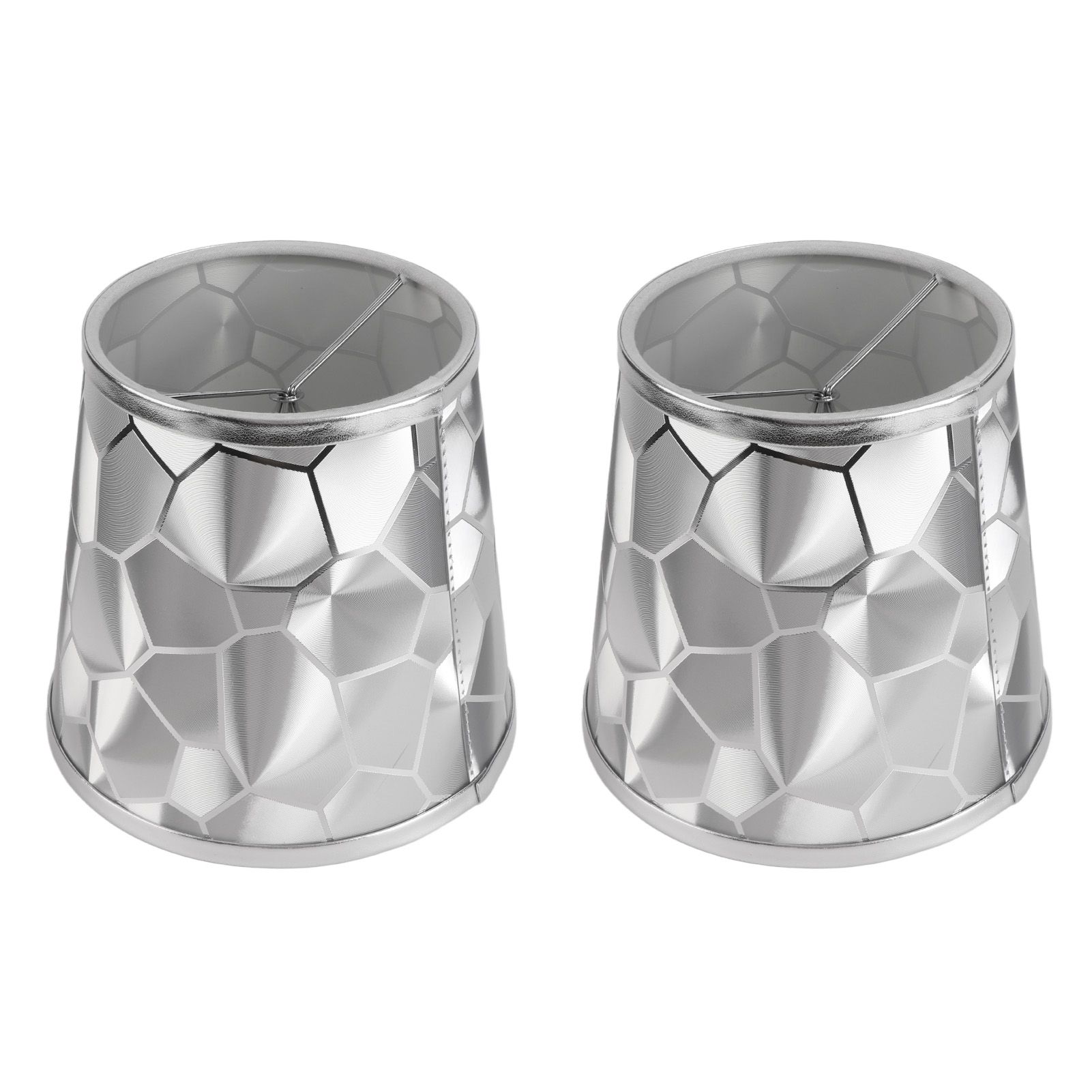 2Pcs Dustproo E14 Bulb Lamp Holder Lampshade Modern Simple Style Table Lamp Shade - Image 3