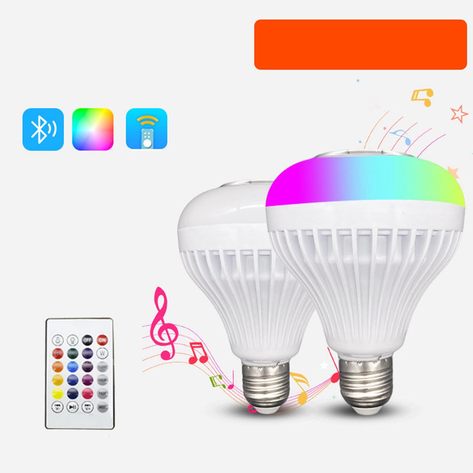 Bluetooth Music Bulb Plastic RGB Multi Color Adjustable Wireless Smart Light Bulb for Bars Restaurants 12W - Image 5